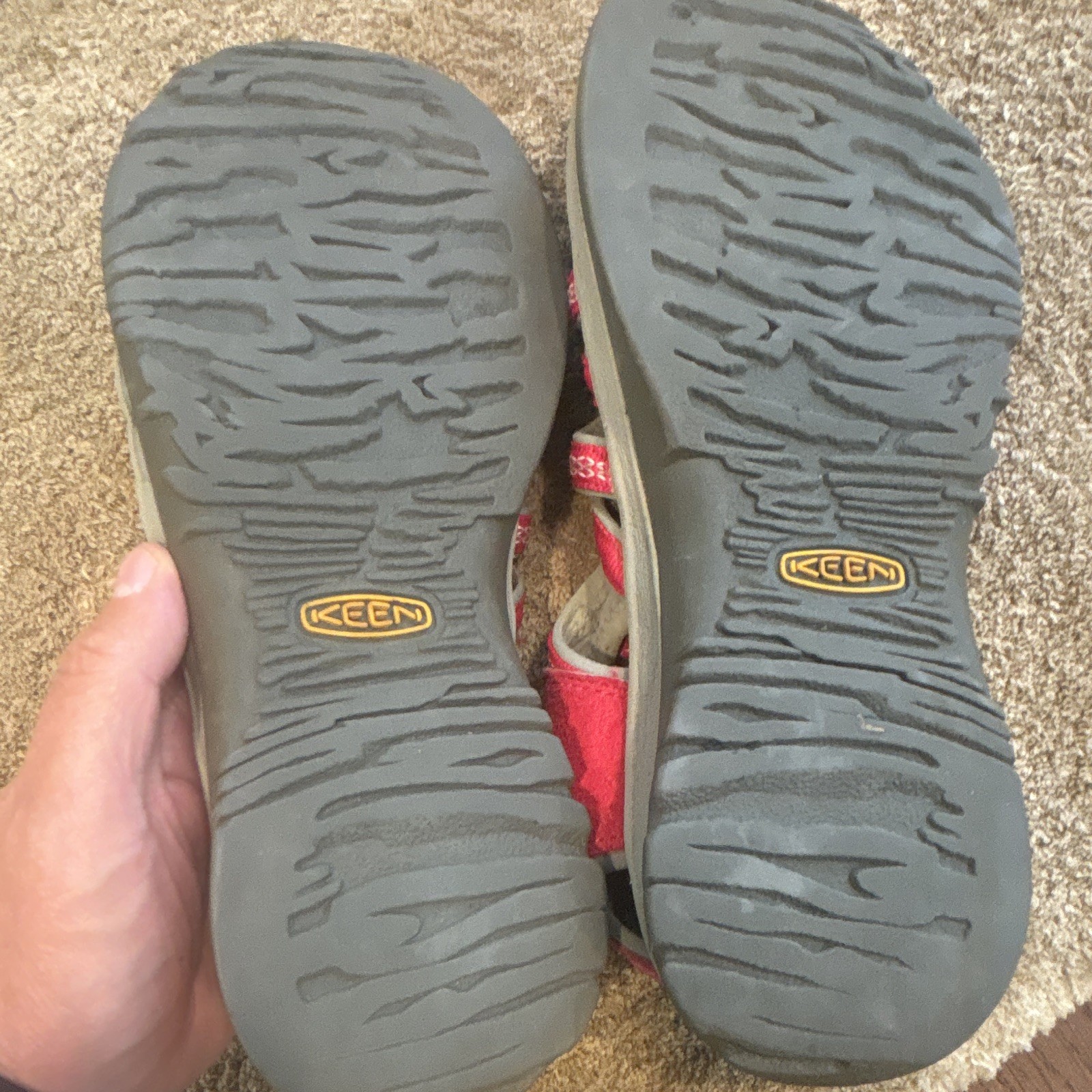 KEEN Womens 7.5 Closed-Toe Strappy Lace-Up Sandals Pink Gray Synthetic