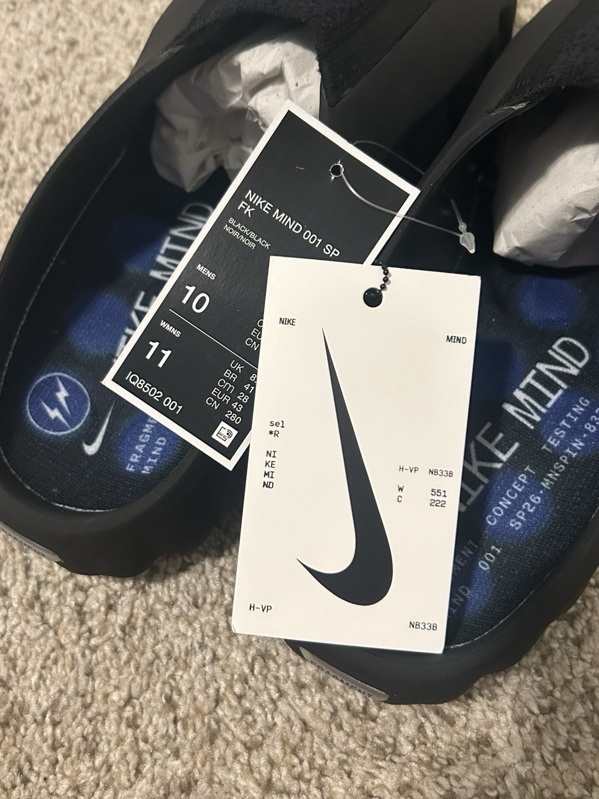 Fragment x Nike Mind 001 “black” – US 10