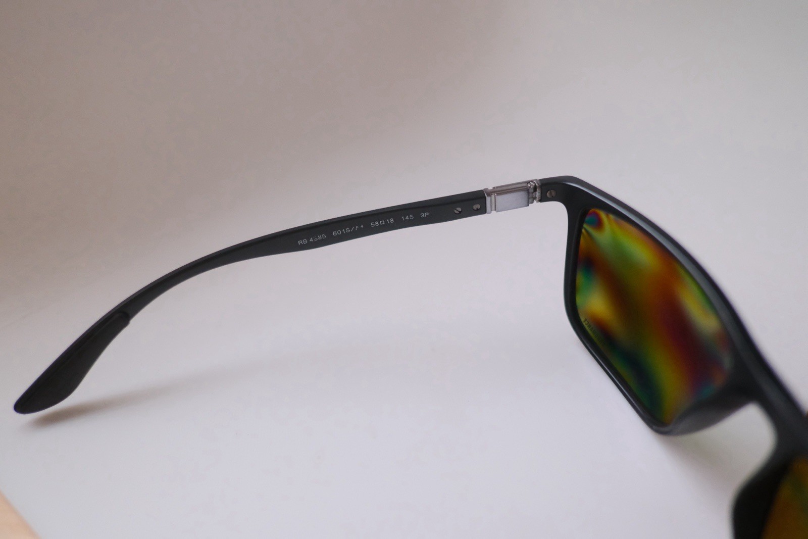 Ray-Ban RB4385 Chromance Polarized Blue Mirror Sunglasses Matte Black 58-18