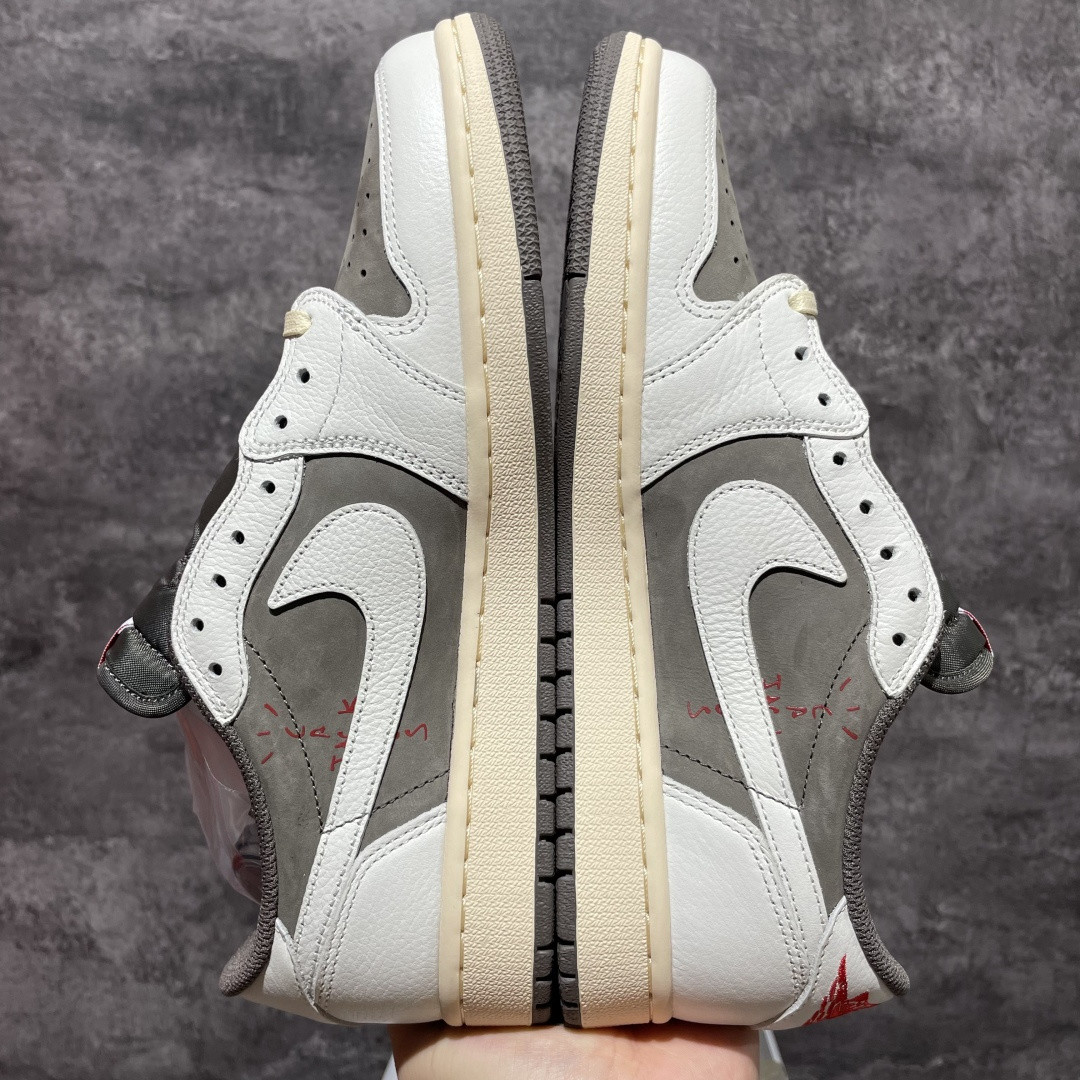Men Air Jordan 1 Low OG x Travis Scott White Brown Reverse Mocha Casual Sneakers