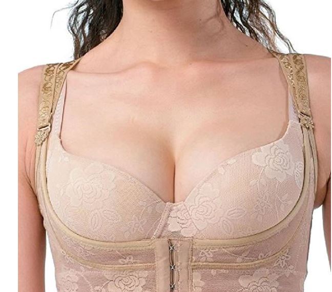 Chic Shaper Nude The Secret Perfect Posture Lift Bra Push Up Enhances Cleavage M