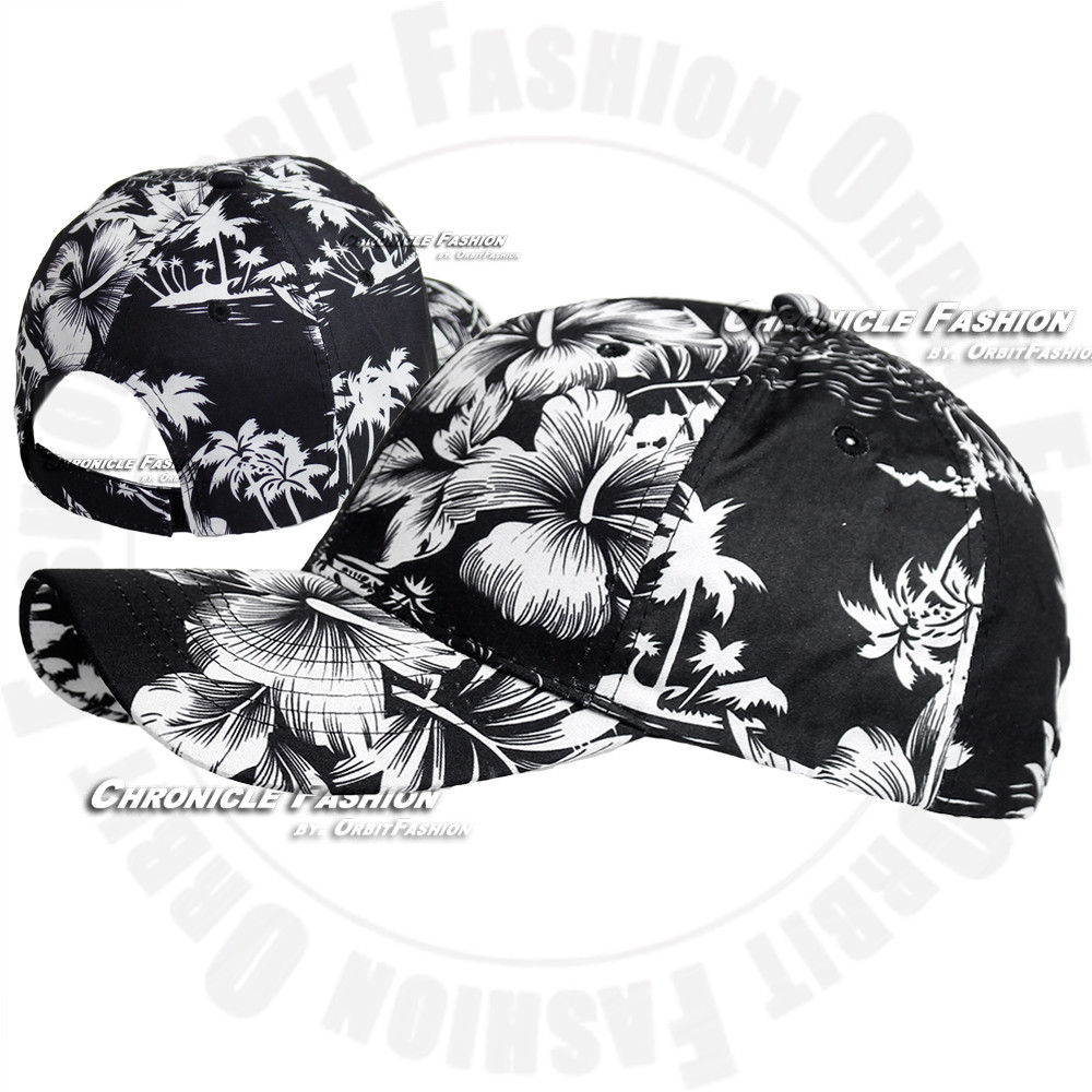 Hawaiian Baseball Cap Tropical Floral Adjustable Hat Blank Plain Curved Men Hats