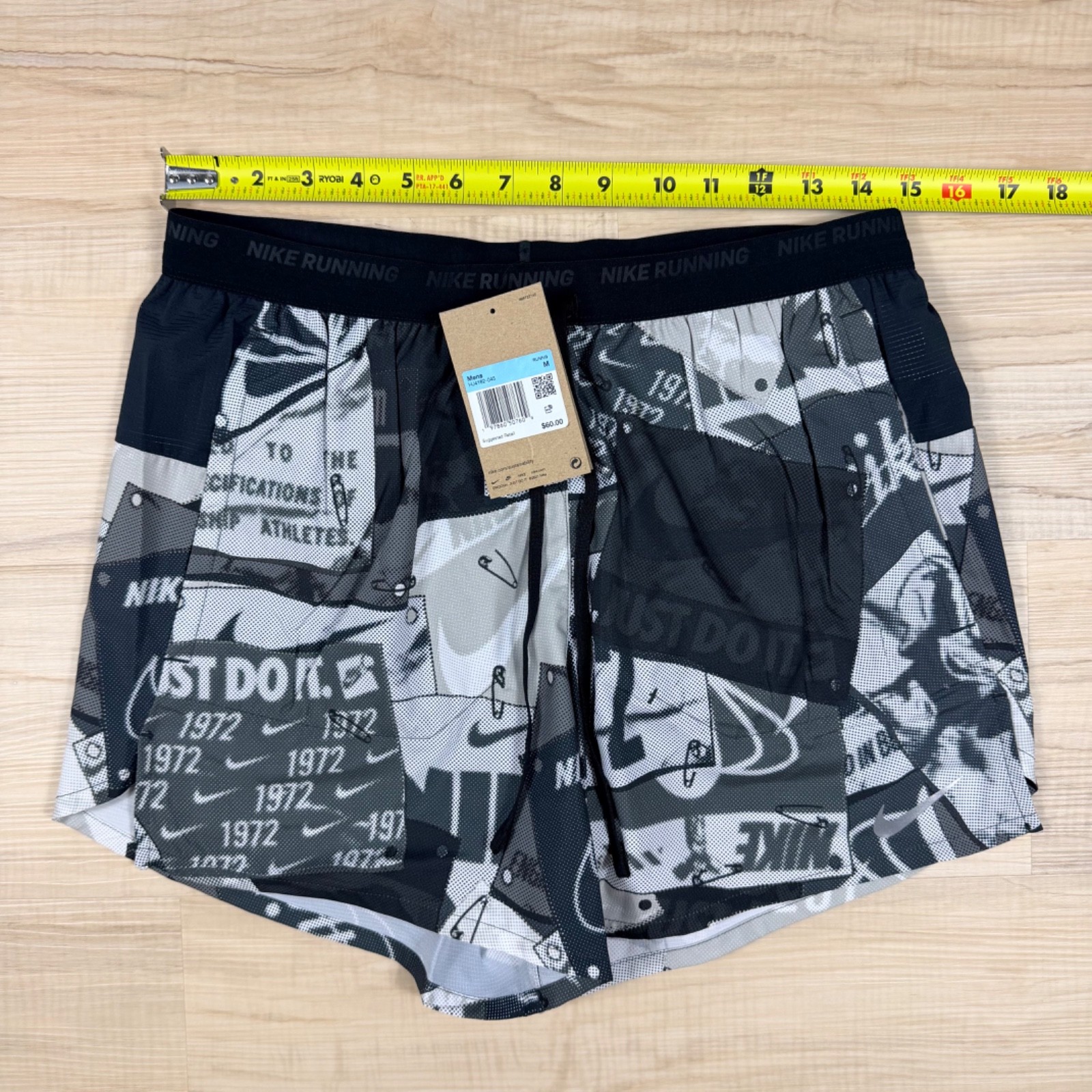 Nike Running Energy Flex Stride 5 Inch Black White Reflective Shorts Men S M L