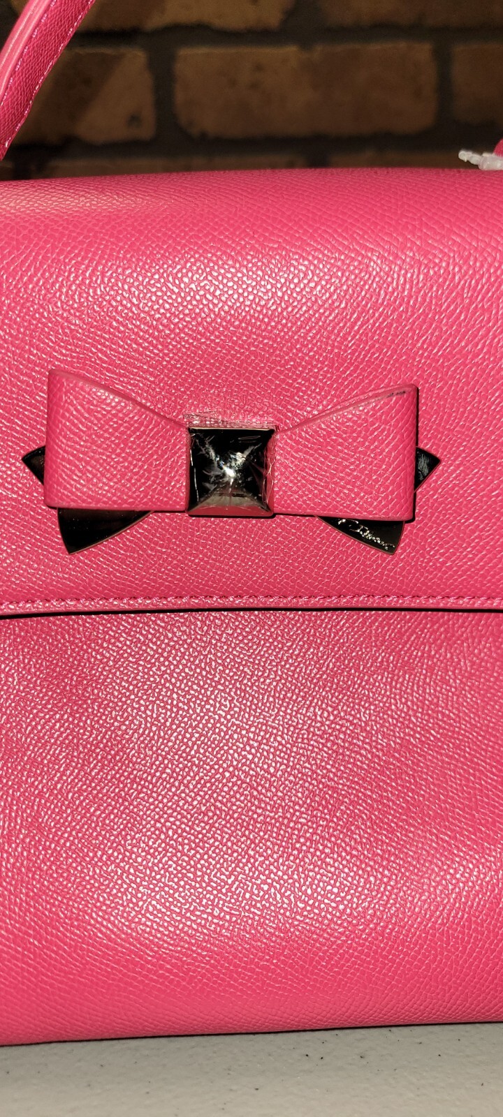 Betsey Johnson XO Devin Cherries Shoulder Bag with Chain Pink NWT