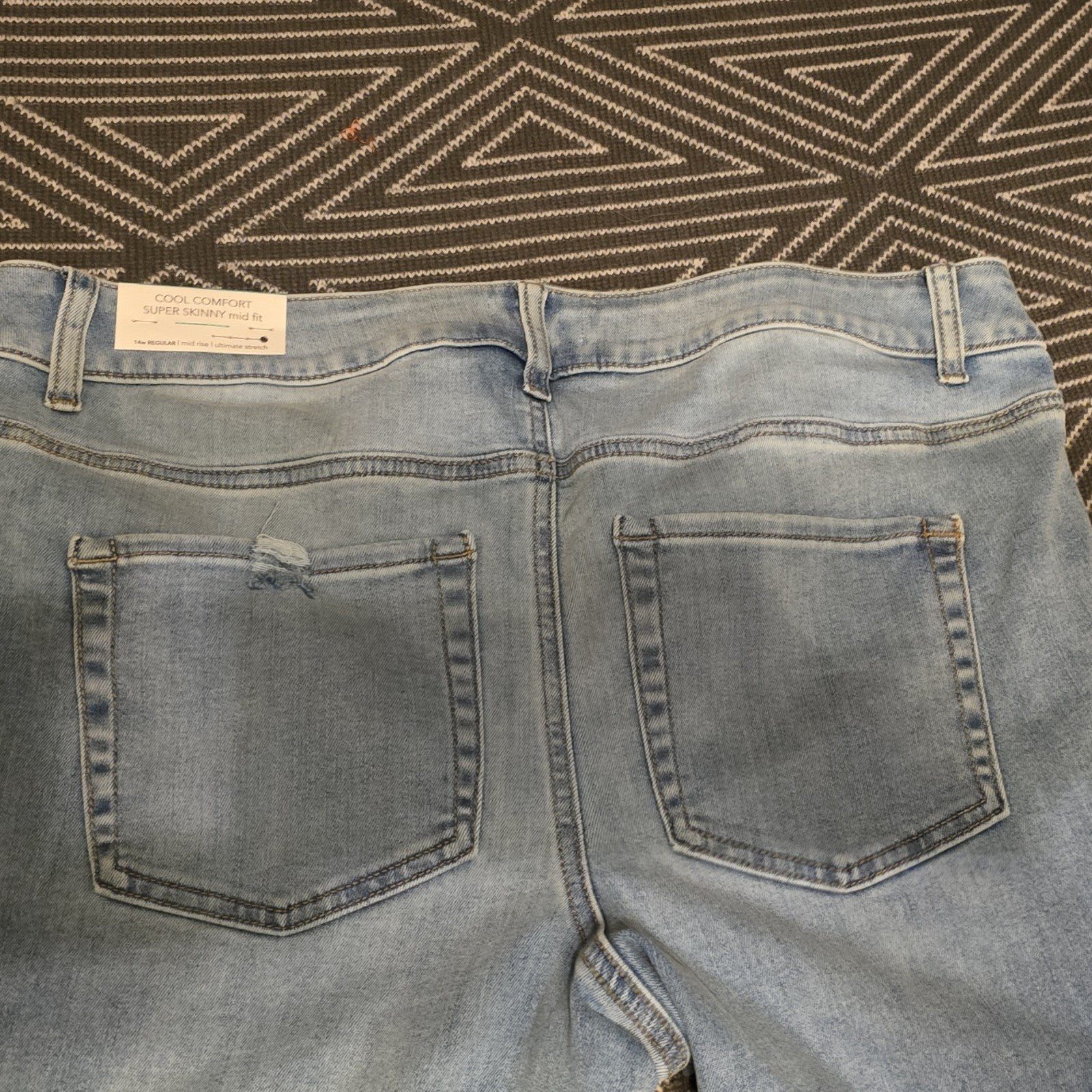 maurices Women’s 14W Plus Light Wash Blue Denim High Rise Skinny Jeans