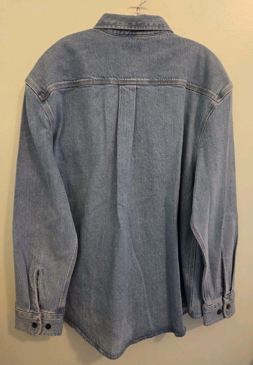 Free Assembly Men’s LARGE Long Sleeve Heavy Denim Overshirt Blue #10726