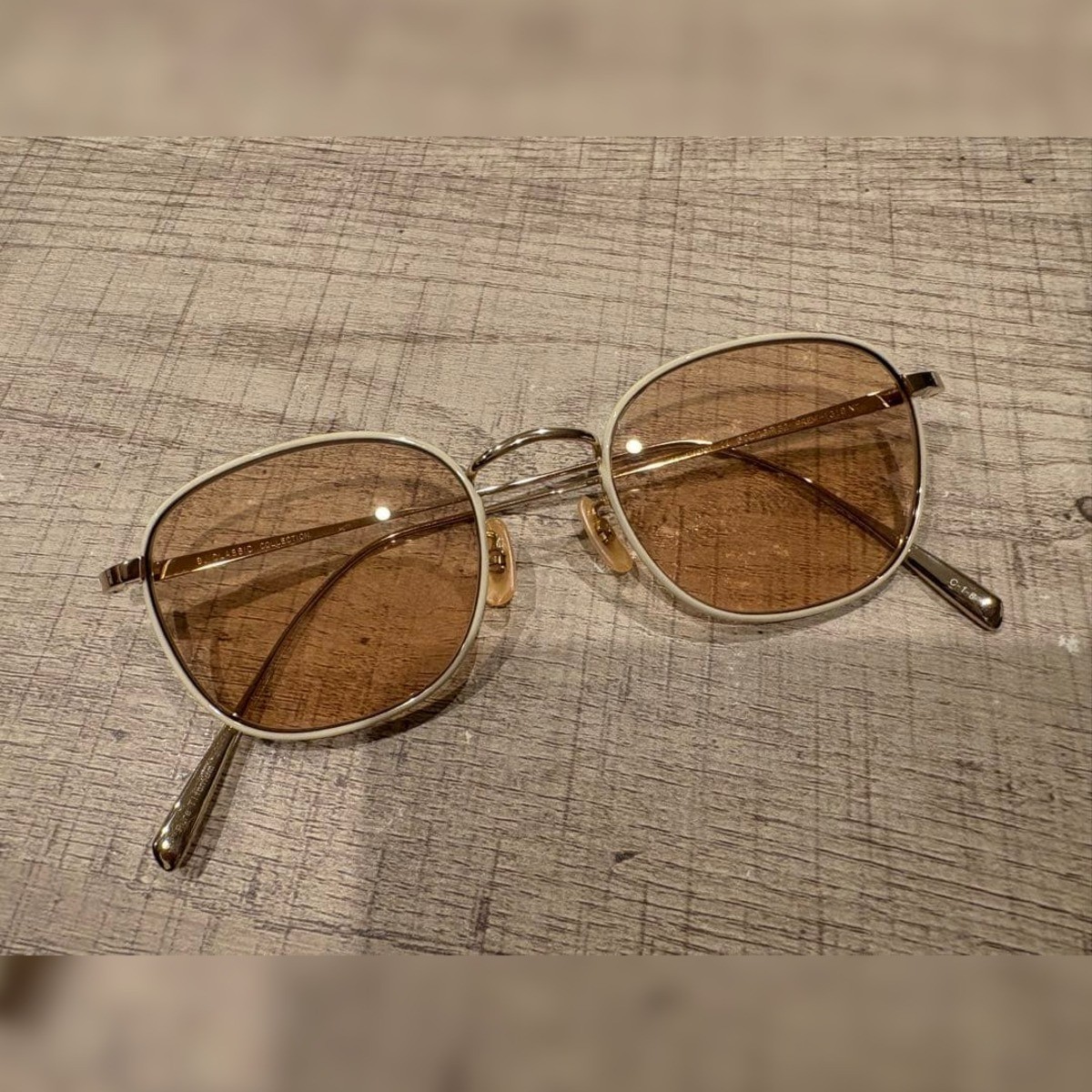 BJ CLASSIC COLLECTION PREM-131S NT White Gold Glasses Frame 50-20 Made in Japan