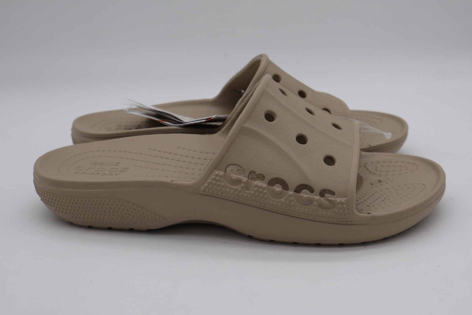 Crocs Baya Slide Sandals Cobblestone Tan & Off Pink Unisex M-6/W-8 Lot of 2