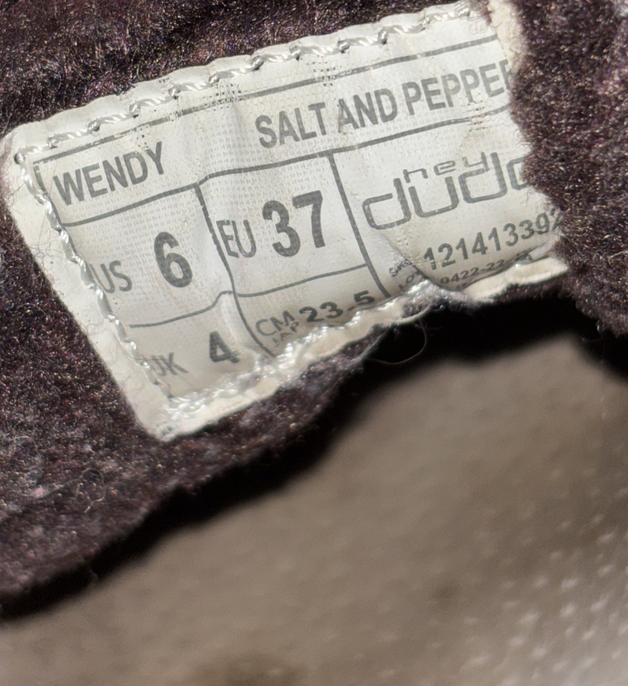 Hey Dude Wendy Salt And Pepper Brown White Slip-On Comfort Women’s Size 6 Shoes