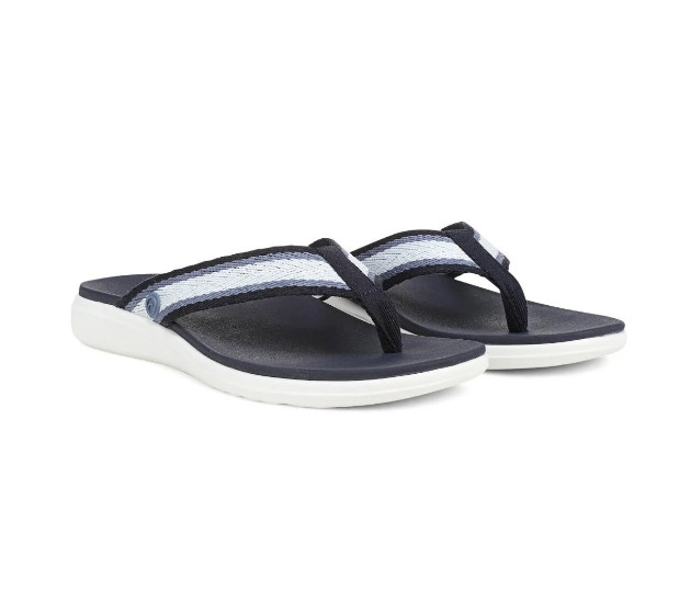NEW VIONIC Beach Indigo Toe Post Sandal – Navy Blazer Multi, Medium