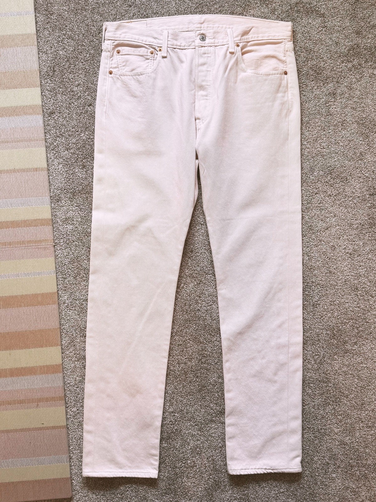 Levi’s 501 High Waisted Denim Jeans Made in Mexico 100% Cotton Color: Light Pink