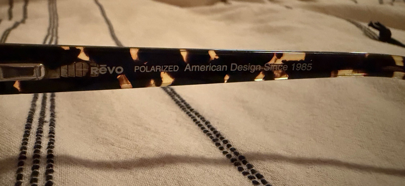 RĒVO Finley Polarized Rectangle Sunglasses Tortoise Shell Brown Lens
