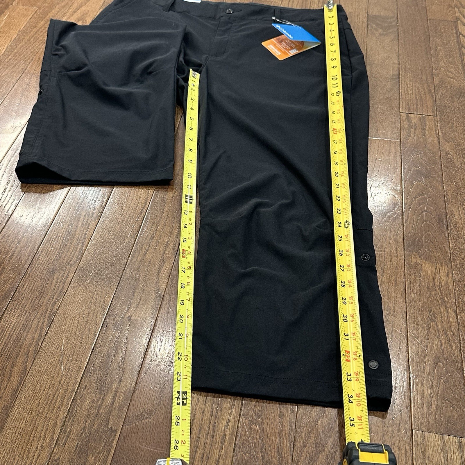 New $65 Columbia Leslie Falls Capri Pants Omni Shade Black Women’s Size 14