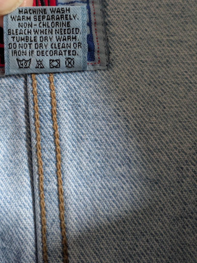 Vintage 90s Sunbelt Denim Chore Jacket XL Blue Trucker Coat Single Chest Pocket