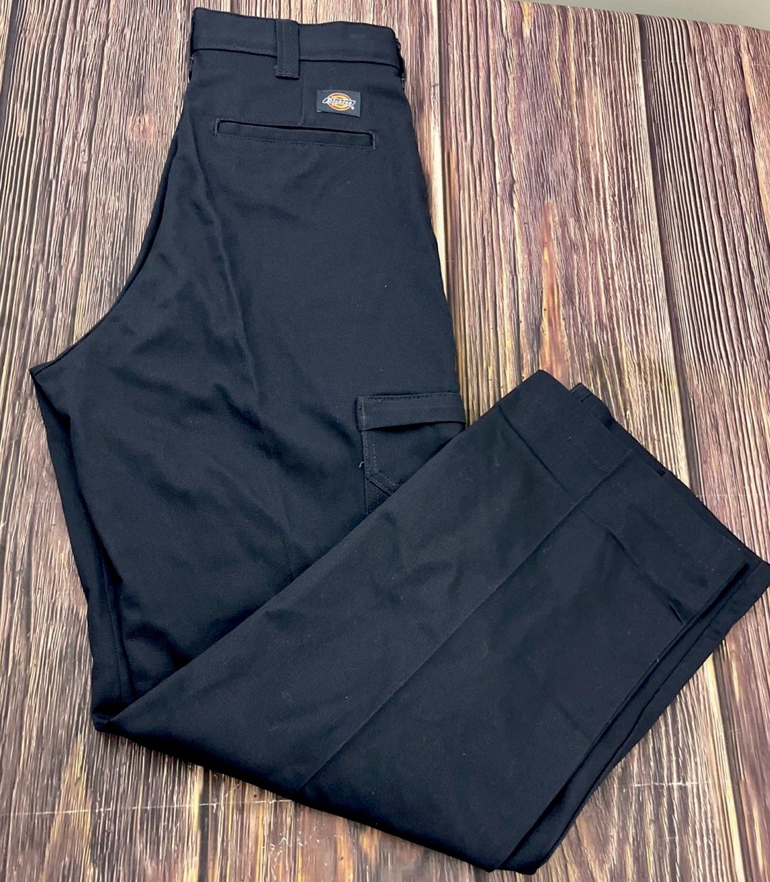 NWT Dickies Cargo Navy Blue Pants Straight Leg Mens 32×32 (Actual 32×32)