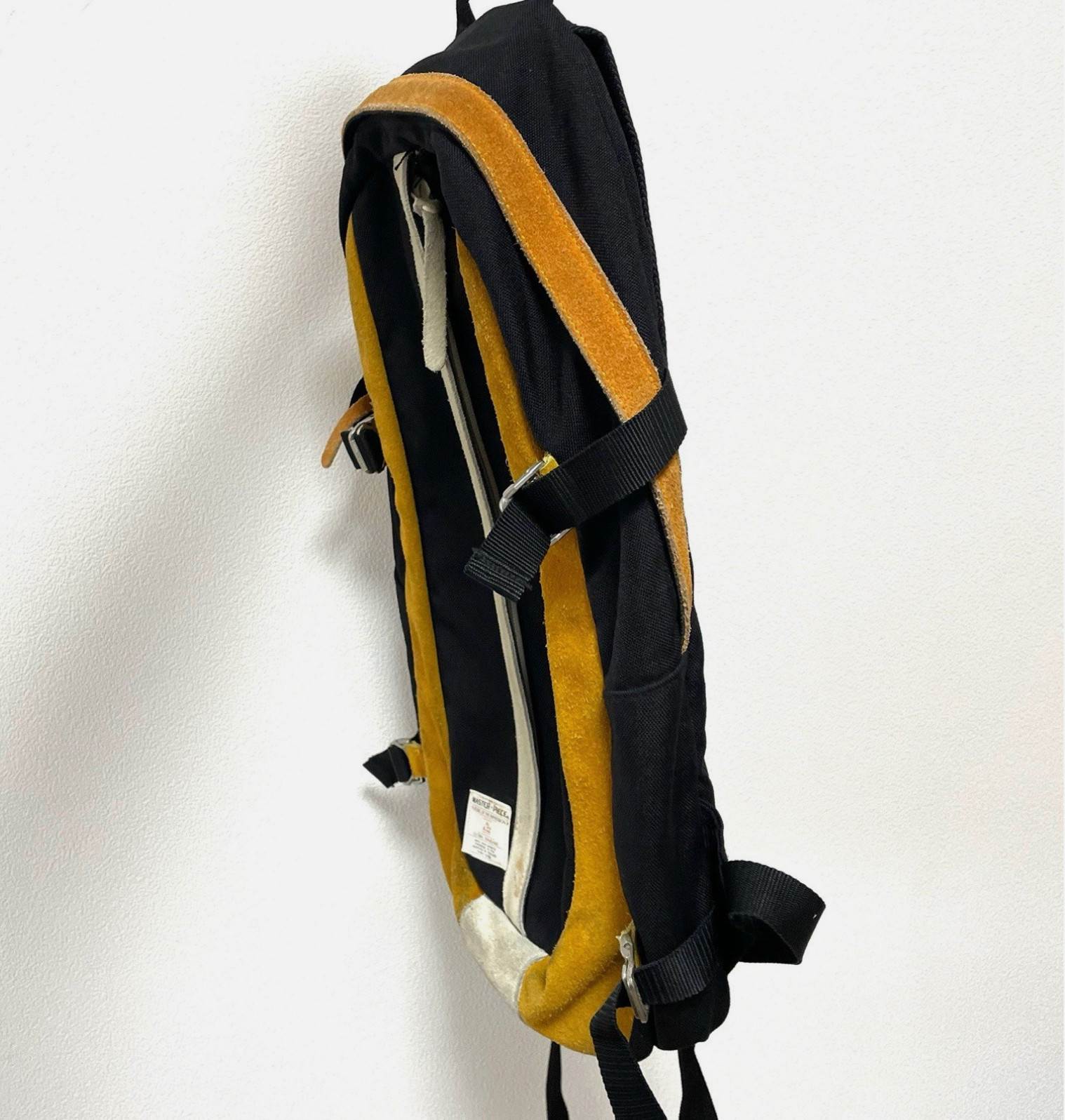 Masterpiece MSPC Backpack Bag Yellow Suede Leather Thin Made Japan RRP $339 RARE