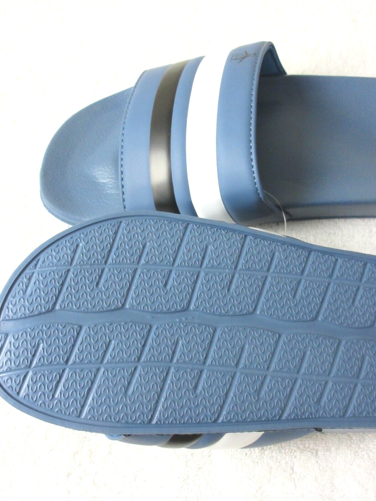 Original Penguin Men’s Earle Slide Sandal Blue White Dark Blue Black NWT Classic
