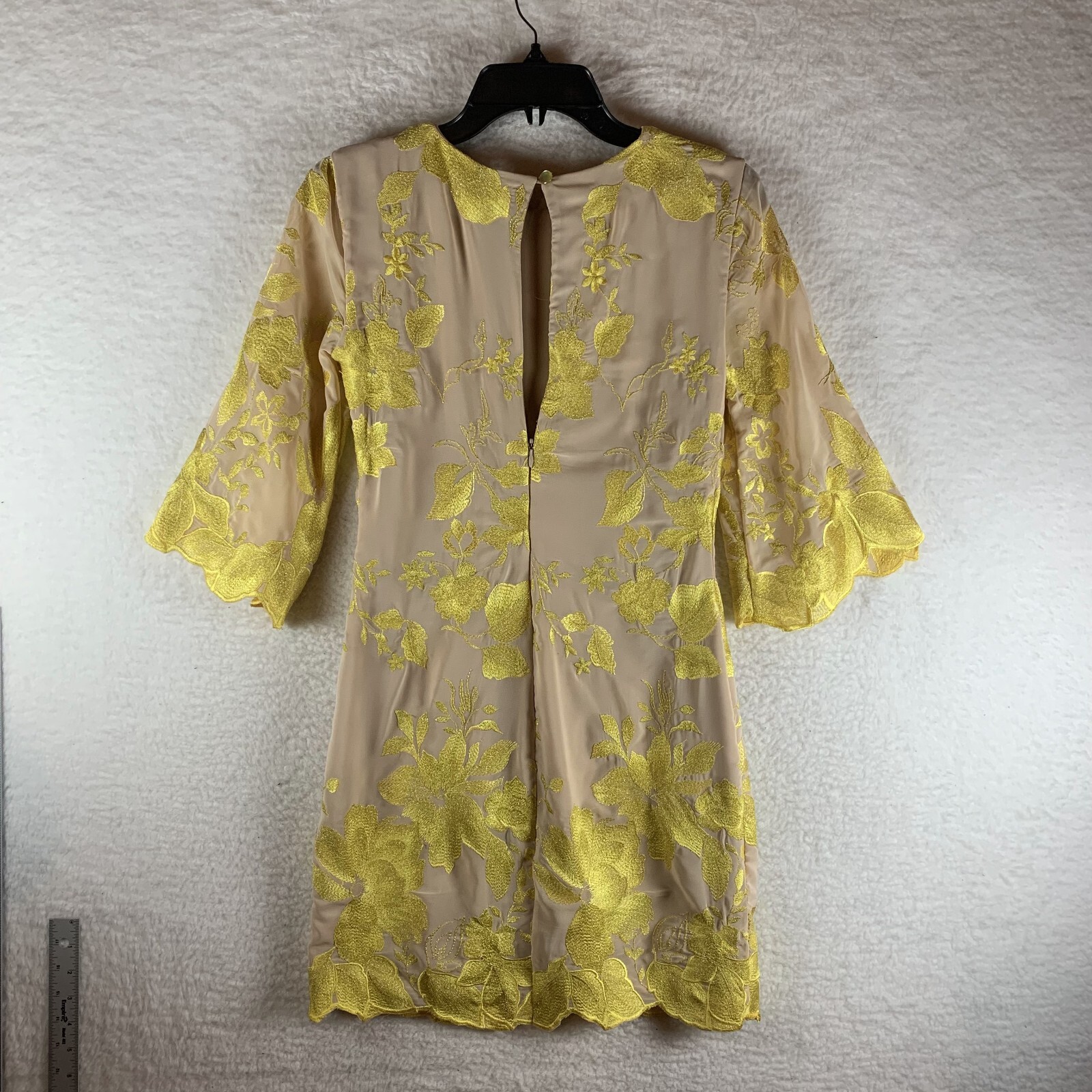 Dress The Population Paige Shift Dress Women S Yellow Floral Embroidered 8192