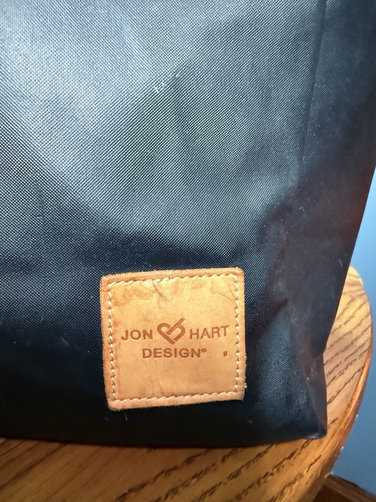 Jon Hart Design Navy Canvas Leather Large Tote Bag Travel Carryall Personalized