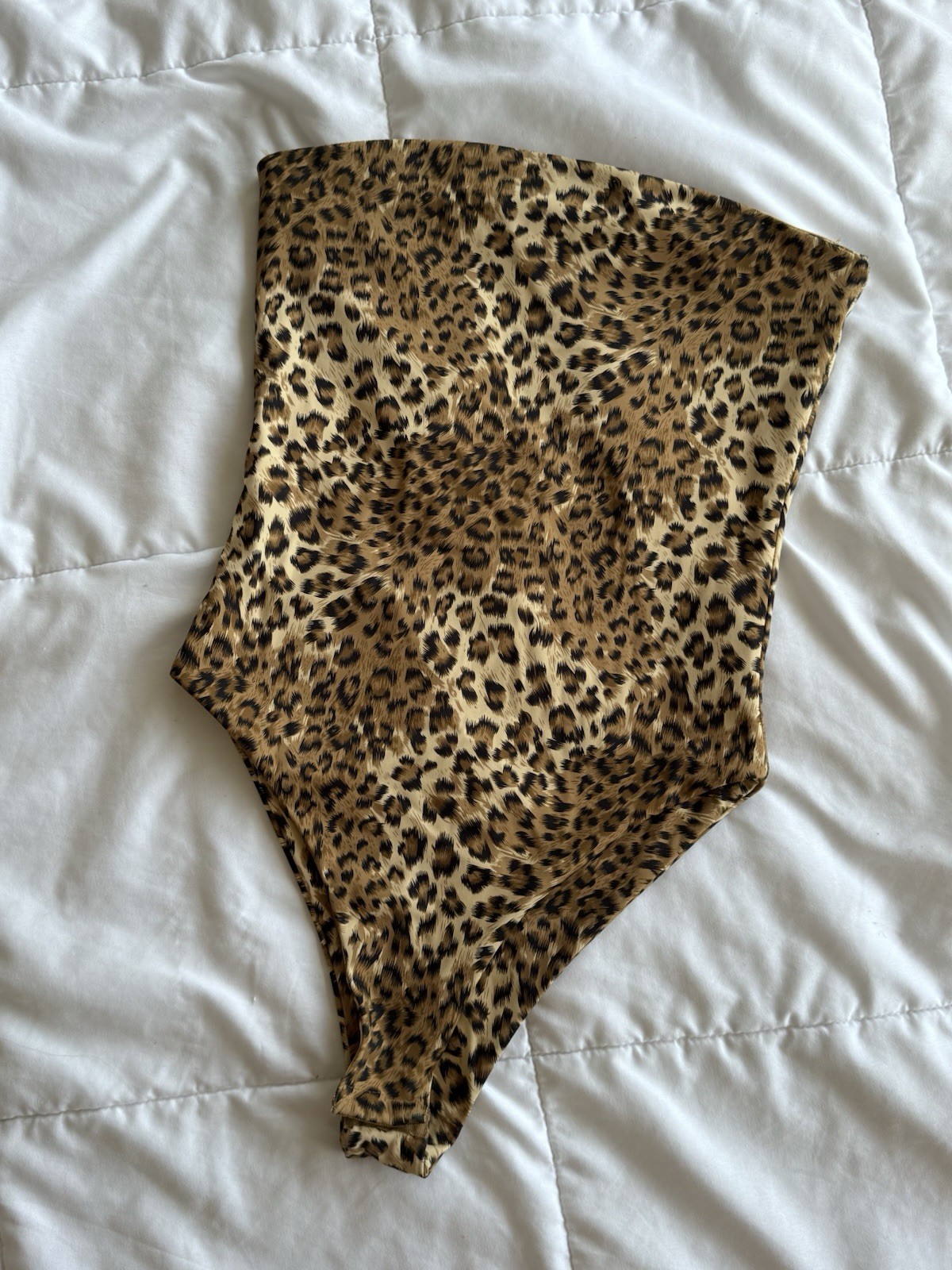 Lizette Collection L/C Leopard Print Strapless Bodysuit Women’s Size S
