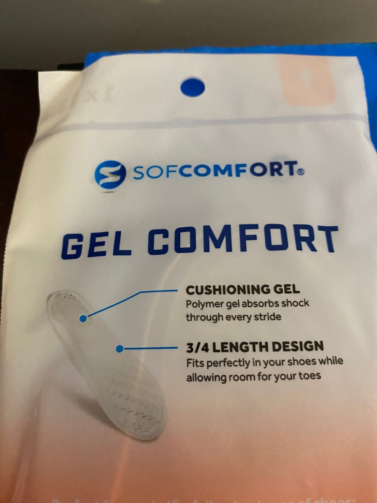NEW WOMEN’S LOT OF 2 SIZE 5-11 SOF COMFORT GEL 3/4 LENGTH INSOLE-TRIM TO FIT