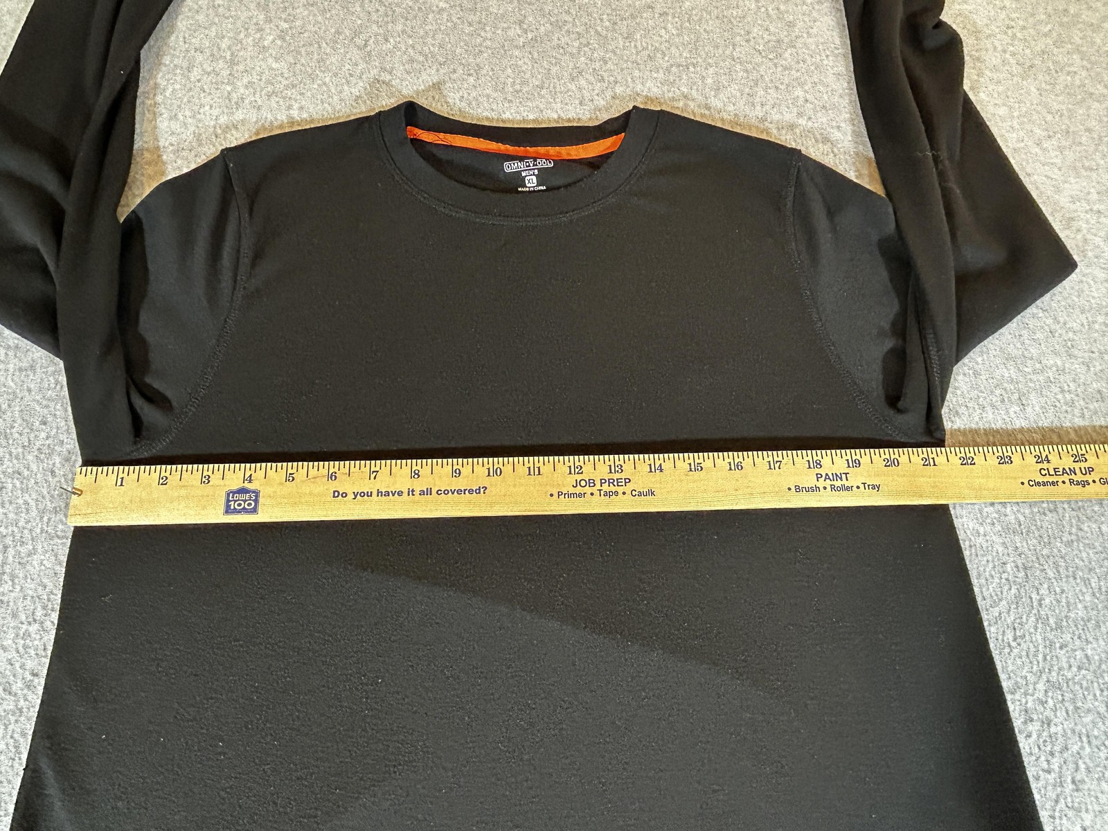 Omni Wool Shirt Mens XL Black Long Sleeve Thermal Base Layer Lightweight Top