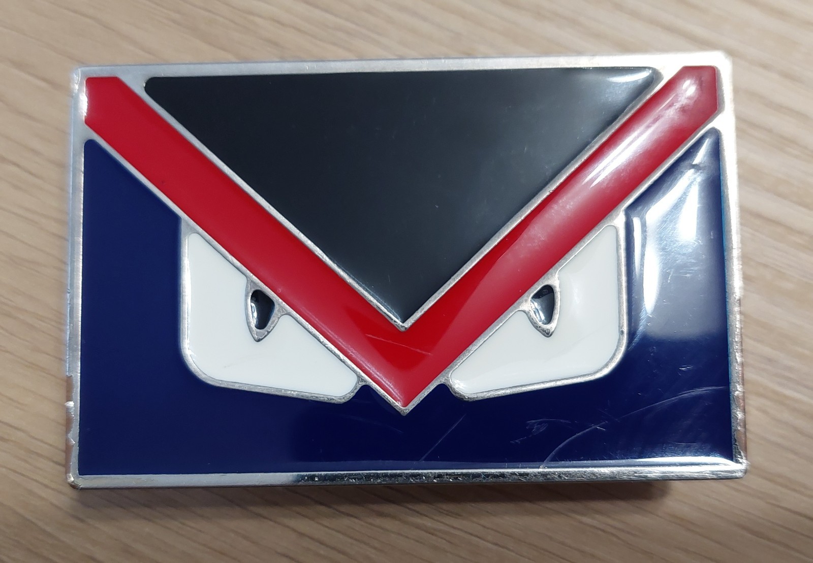 Belt Buckle FENDI MONSTER, size 7 x 4.5 cm/ 2.8 x 1.8 in, used, Italy