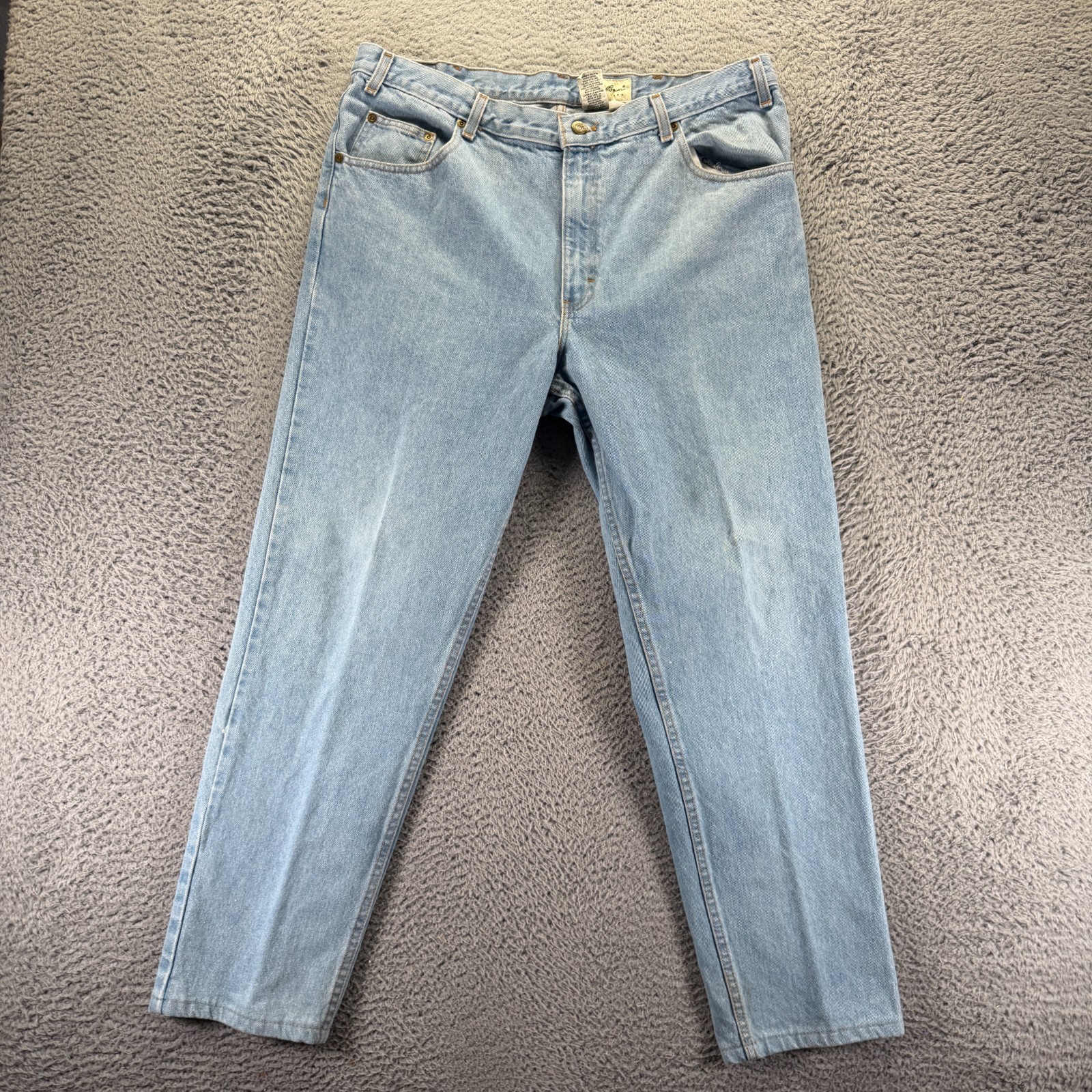 Vintage Eddie Bauer Jeans Mens 40×30 Blue Cotton Denim Straight Faded Workwear