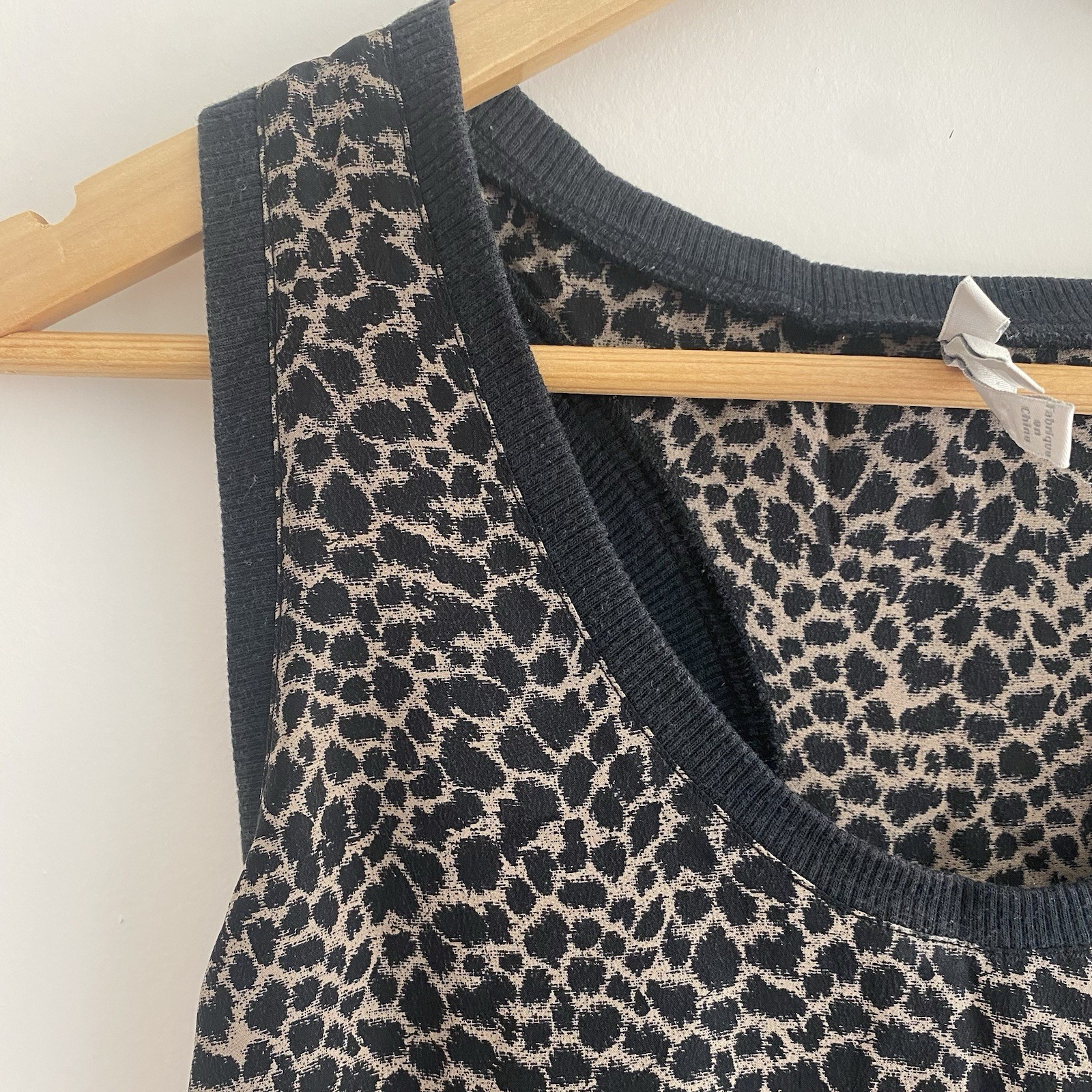 Joie Alicia Caviar Leopard Silk Racerback Tank with Side Pocket, size S