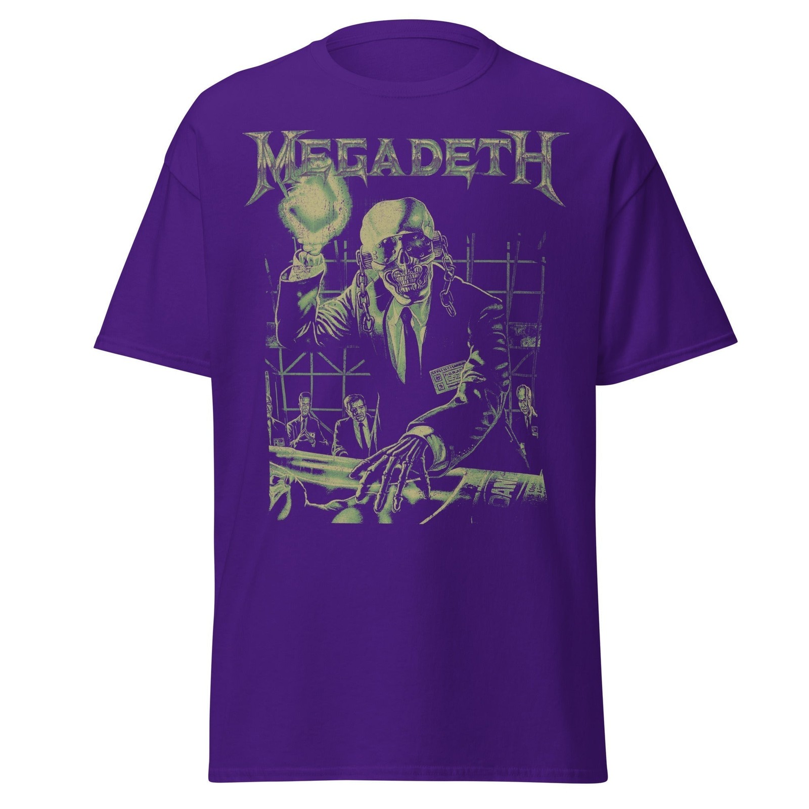 Stakes MegaDeth – See No Evil Jumbo Print T-Shirt T-Shirt Purple New