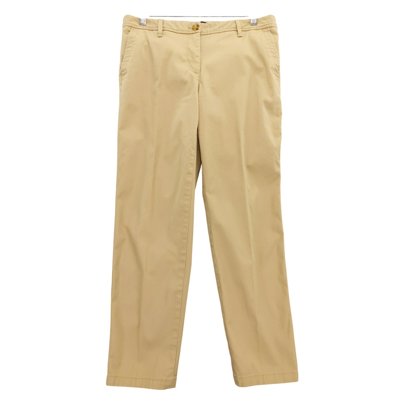 Talbots Relaxed Chino Pants Sz 4 Women’s Khaki Cotton Blend Straight Leg Casual