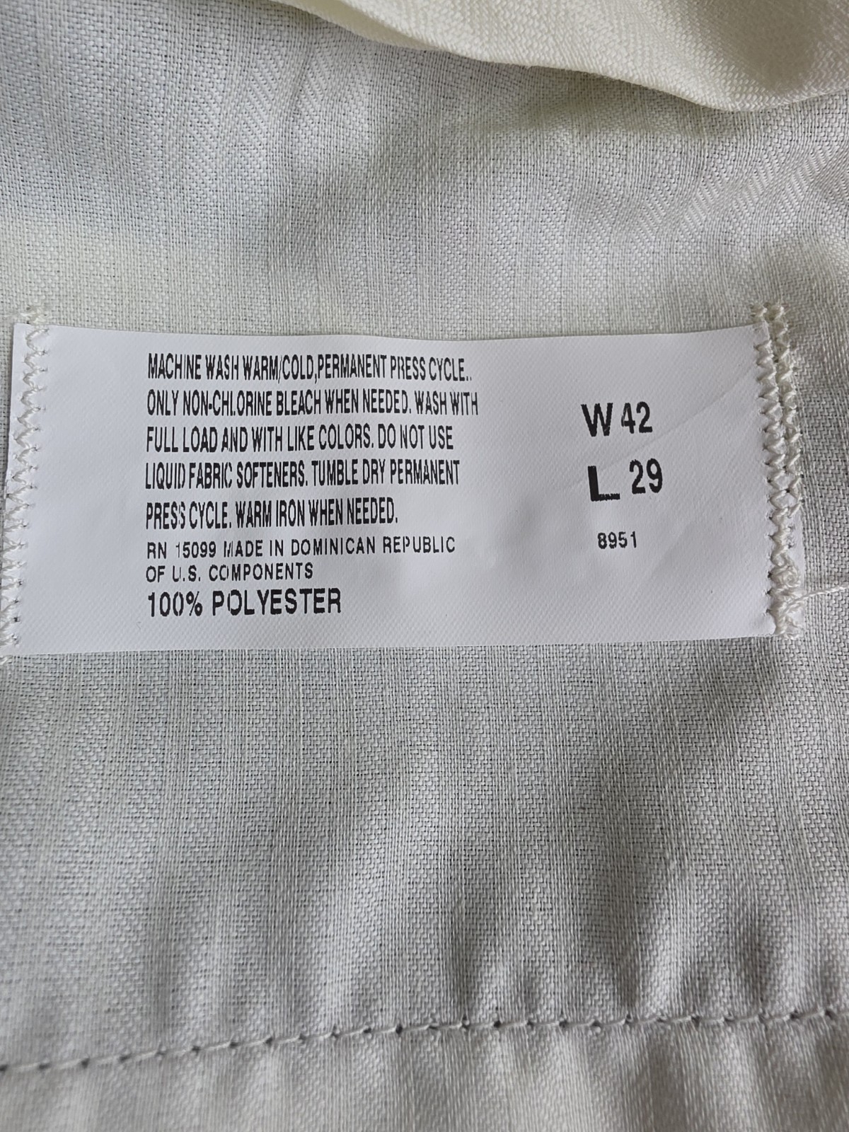 David Taylor Flex Fit Pants Men 42×29 Heather Gray Dress Pants Polyester RN15099