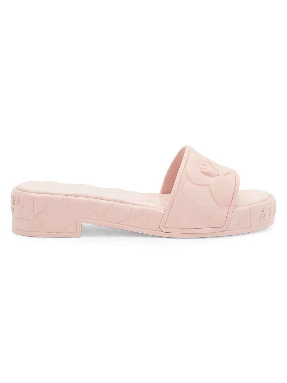 NEW Valentino Platform Sculpted Poolside Mules Slides Rose Pink 37 38 39 40 41