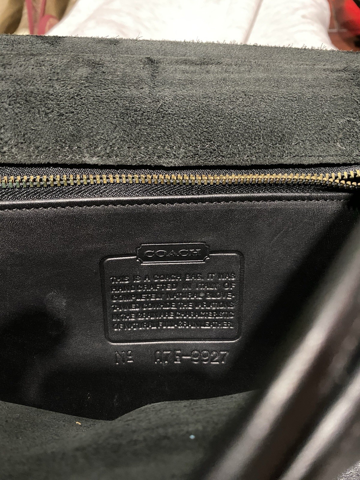 Vintage Coach Black Top Handle Bag Turn Lock Closure, Gold Hardware,