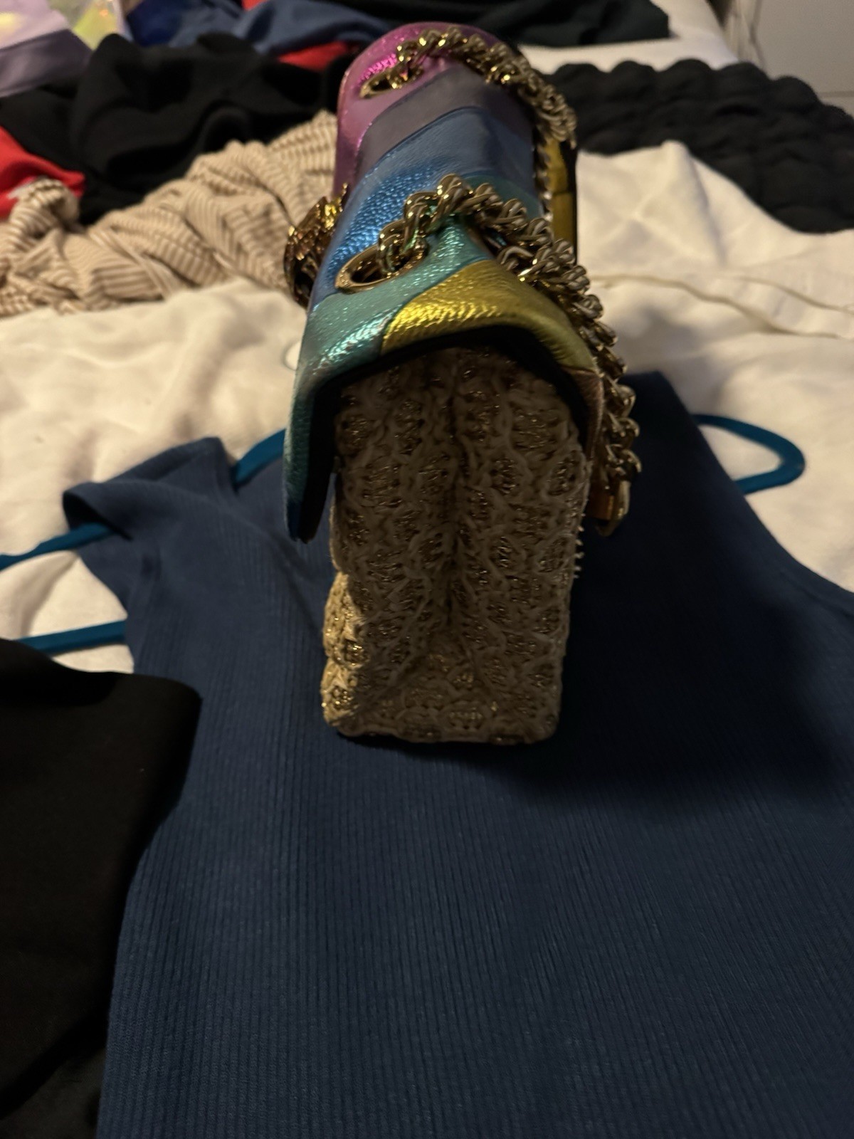 Kurt Geiger Metallic Tweed handbag