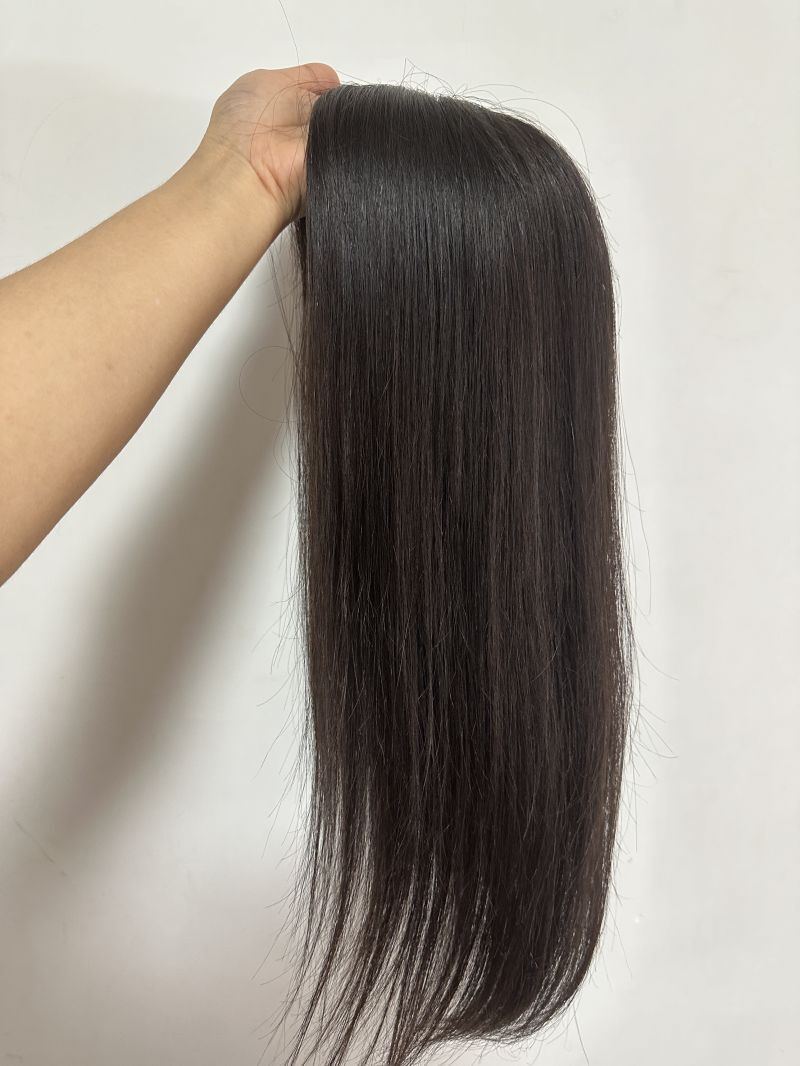 5.5″x6.3″ Left/Right/Middle Silk Top Part Best Virgin Human Hair Topper 10″~18″
