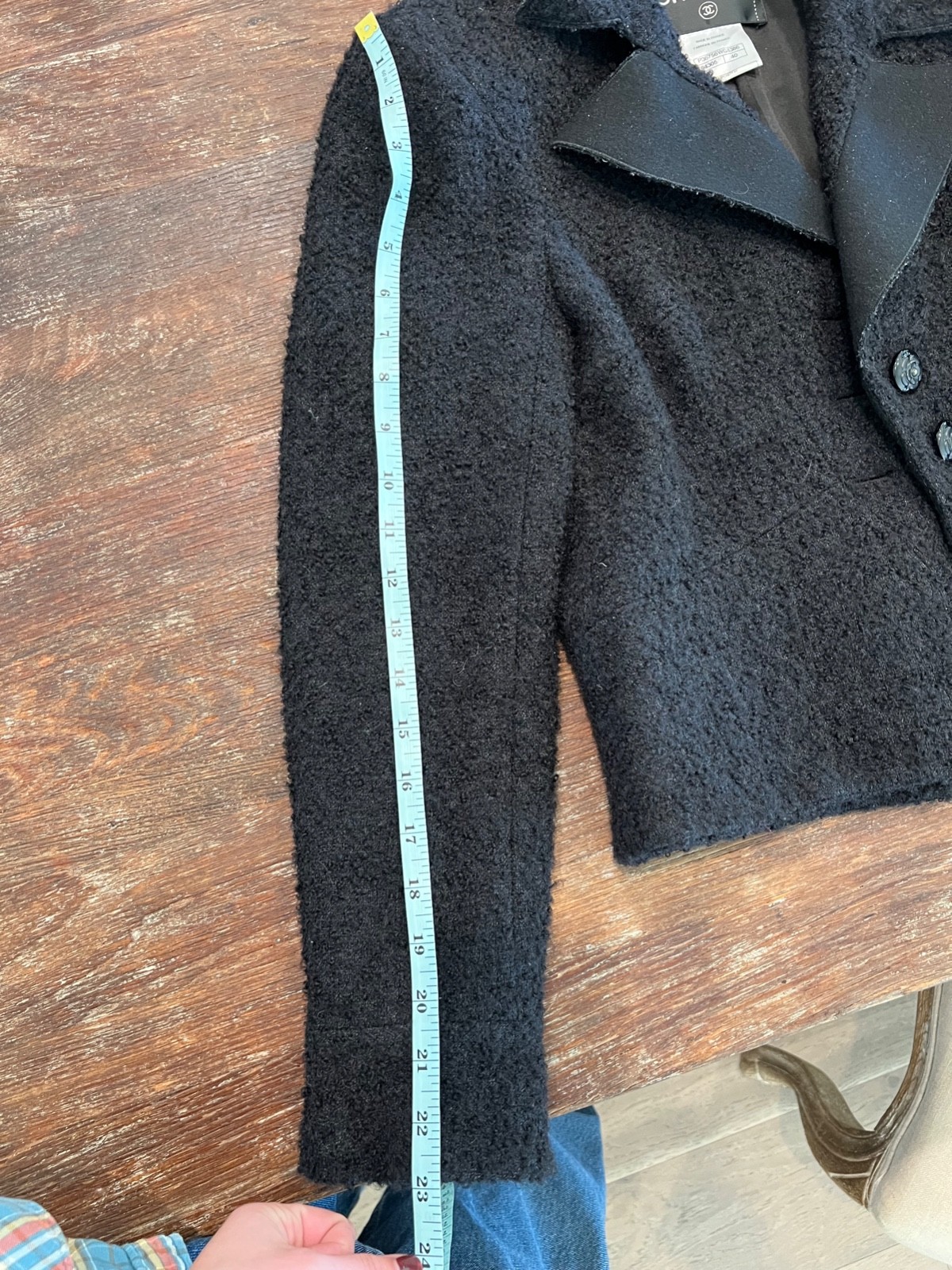 Authentic Chanel Little Black Jacket P36756W04386 Jacket #241-004-024-6623