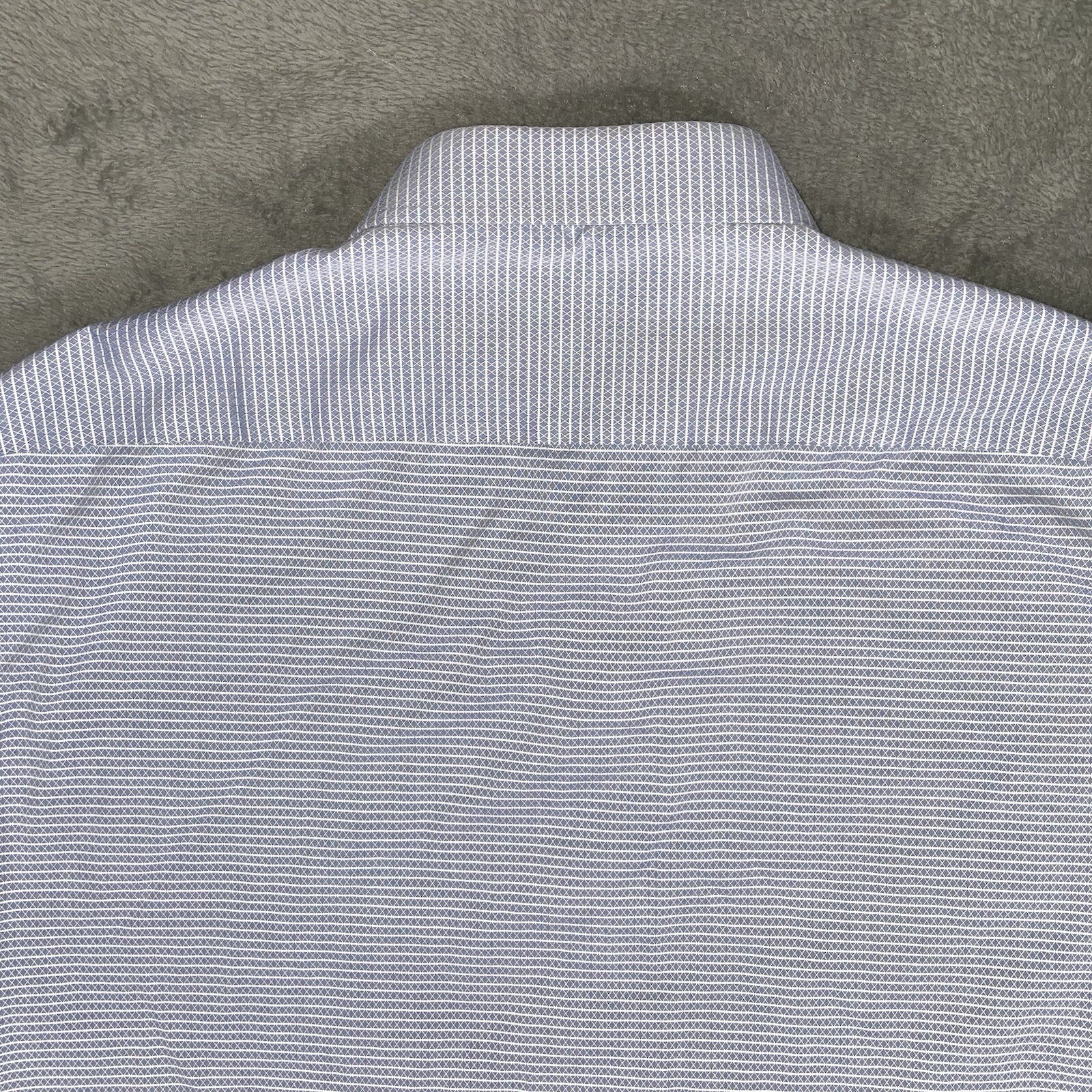7Diamonds Shirt Mens XL Sky Blue Performance Stretch Dress Button Up Geometric