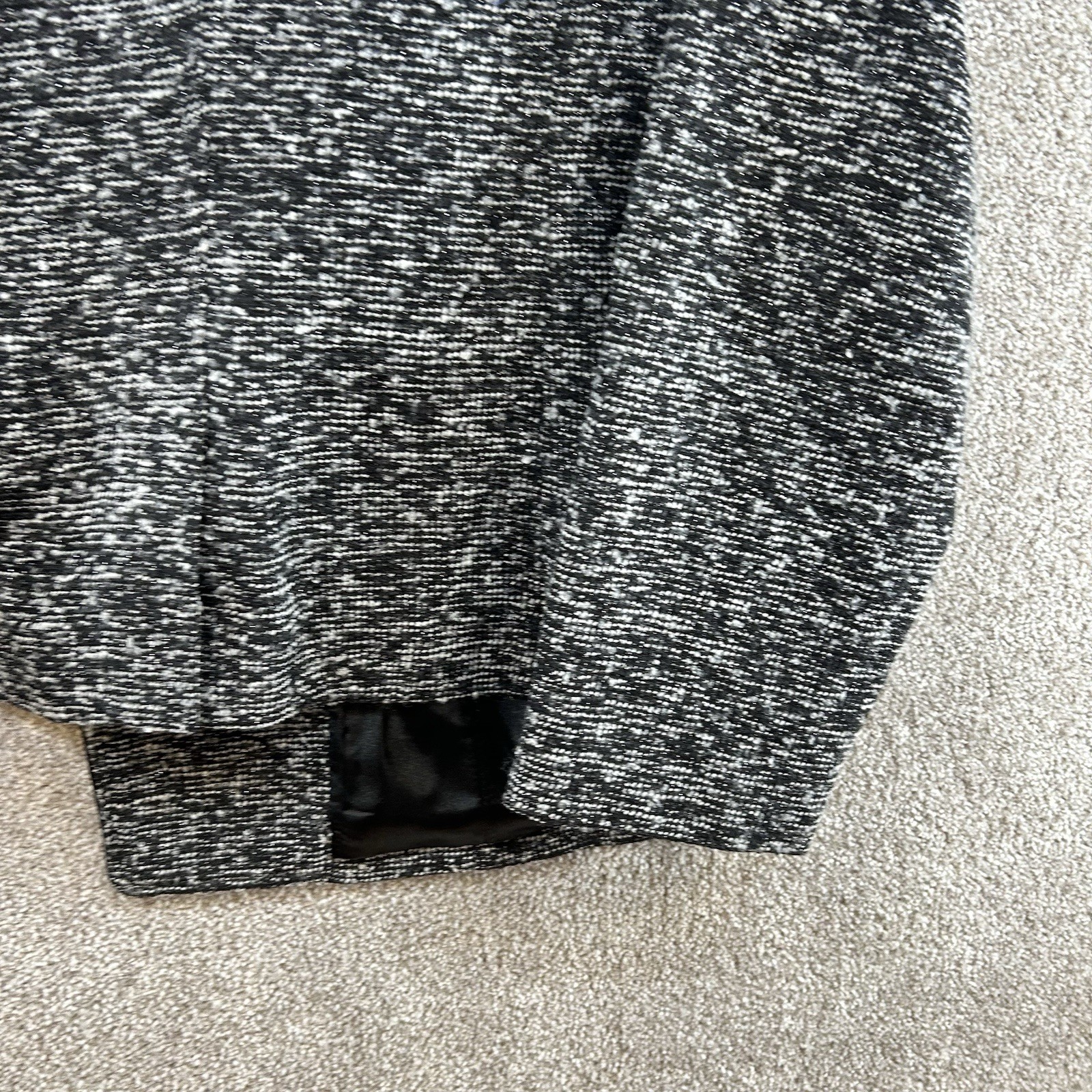 Dennis Basso Women’s Jacket Size 2X Black White Tweed Button Front Career