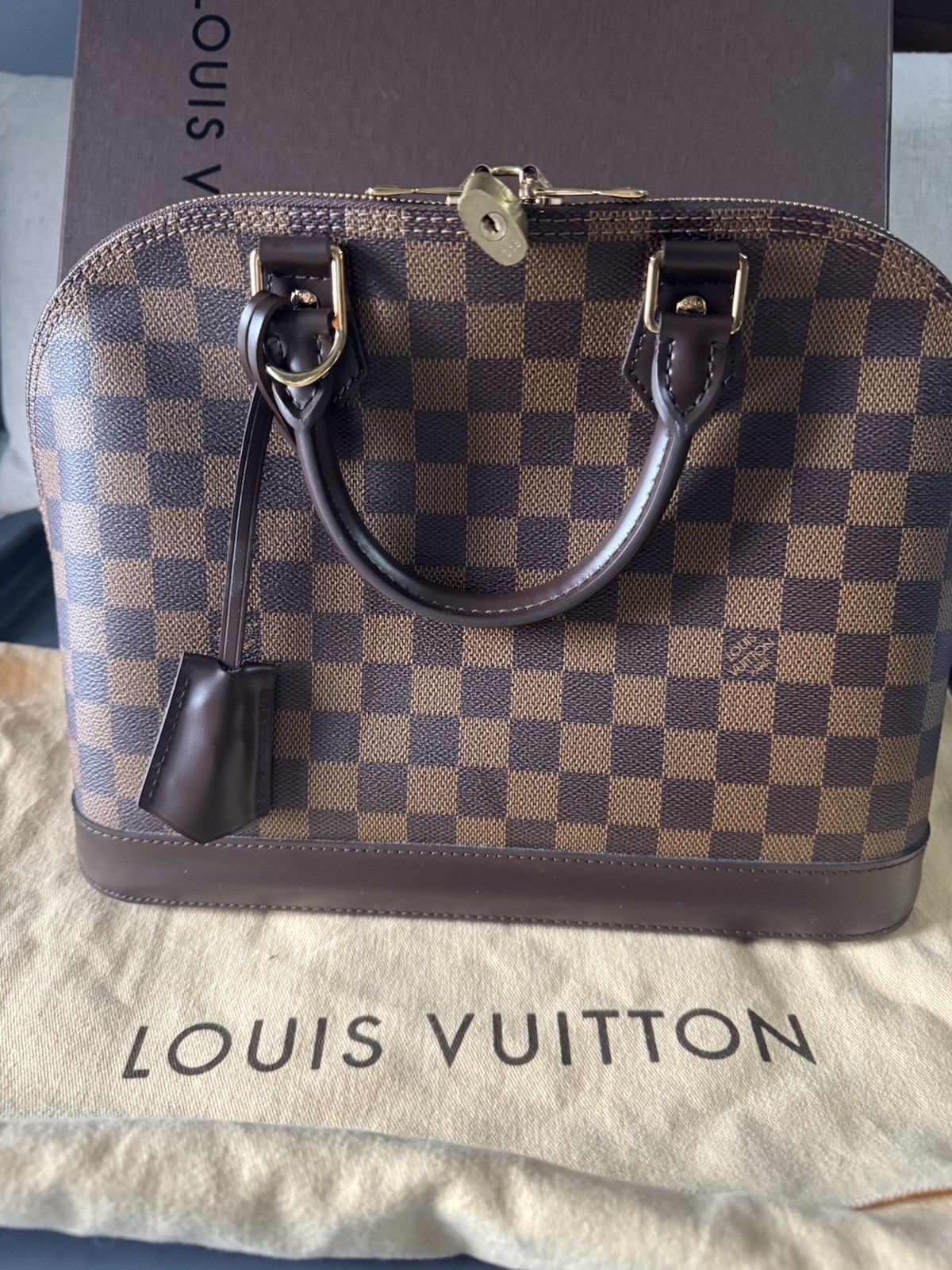louis vuitton damier ebene alma pm