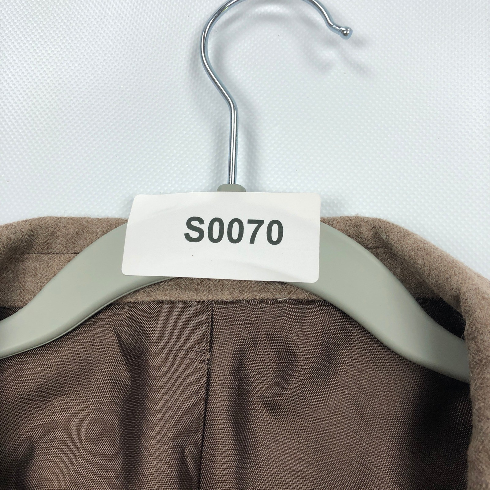Pini Parma Loro Piana Pecora Nera Wool Blazer Taupe Italy Sz 48 US Unstructured