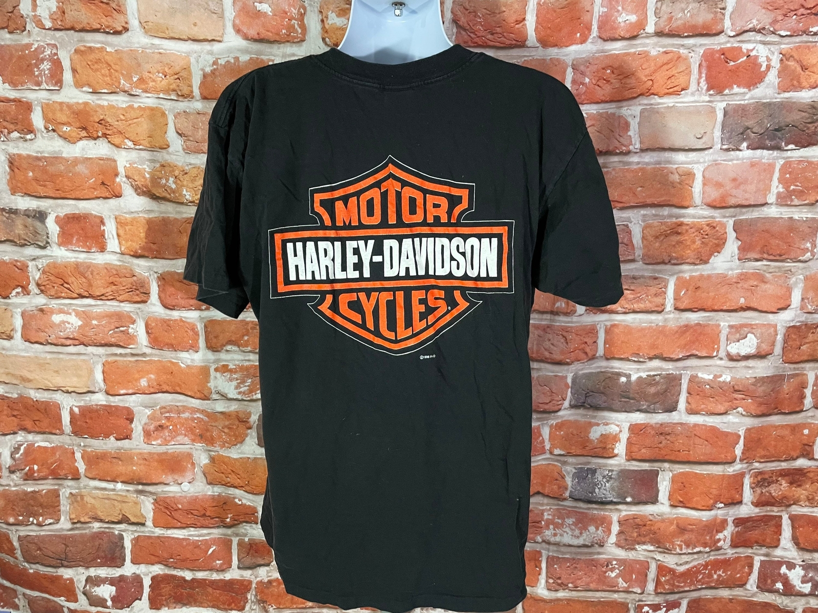 vintage 1996 Harley Davidson 1915 tee w big logo back print – sz XL – 90s biker