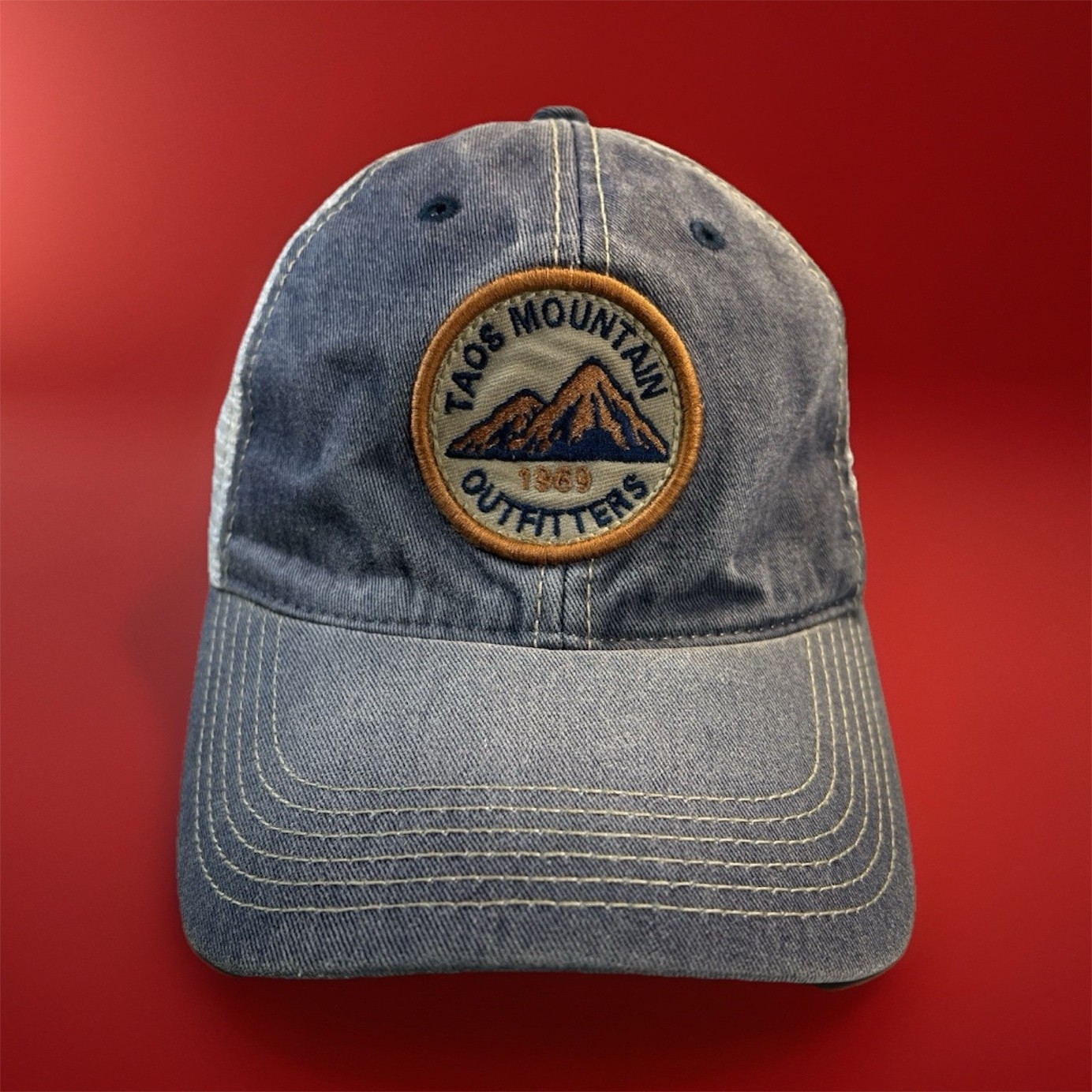 TMO Circle Patch Trucker Hat Mesh Back Cap Taos Mountain OutfittersAdjustable