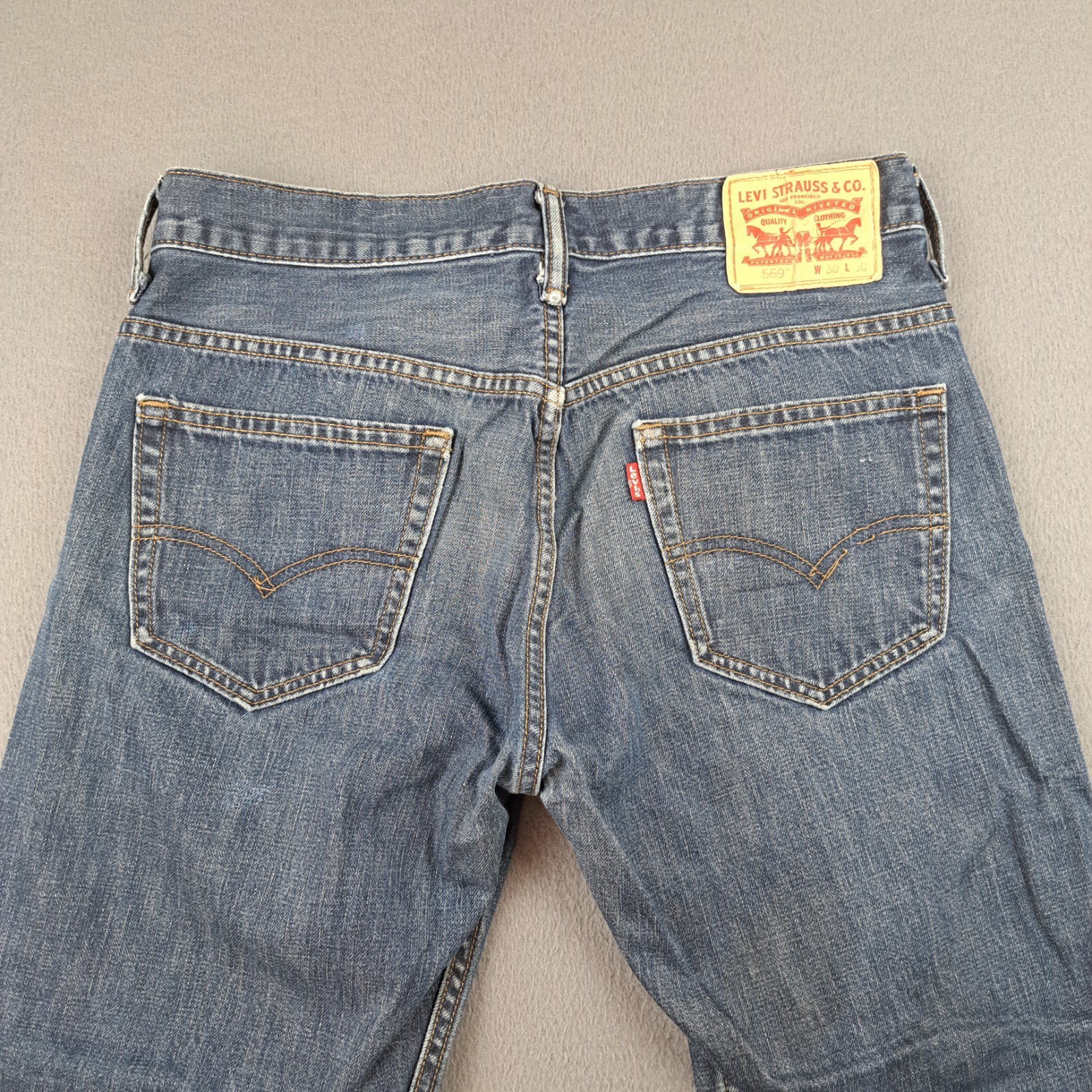 Levi’s 569 Loose Straight Denim Jeans Men’s 30×30 (Fits 30X28) Distressed