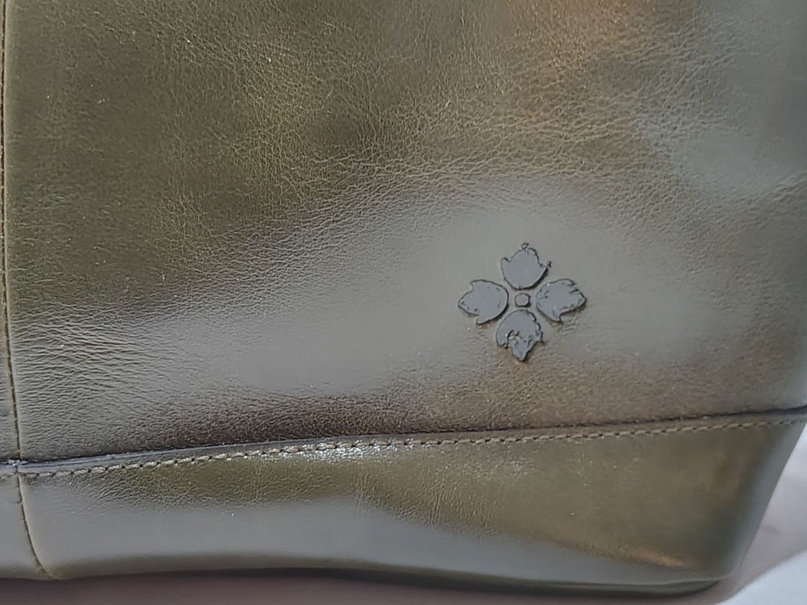 Patricia Nash Mallory Convertible Tote Soft Olive Leather Bag NWT MSRP $249 P996