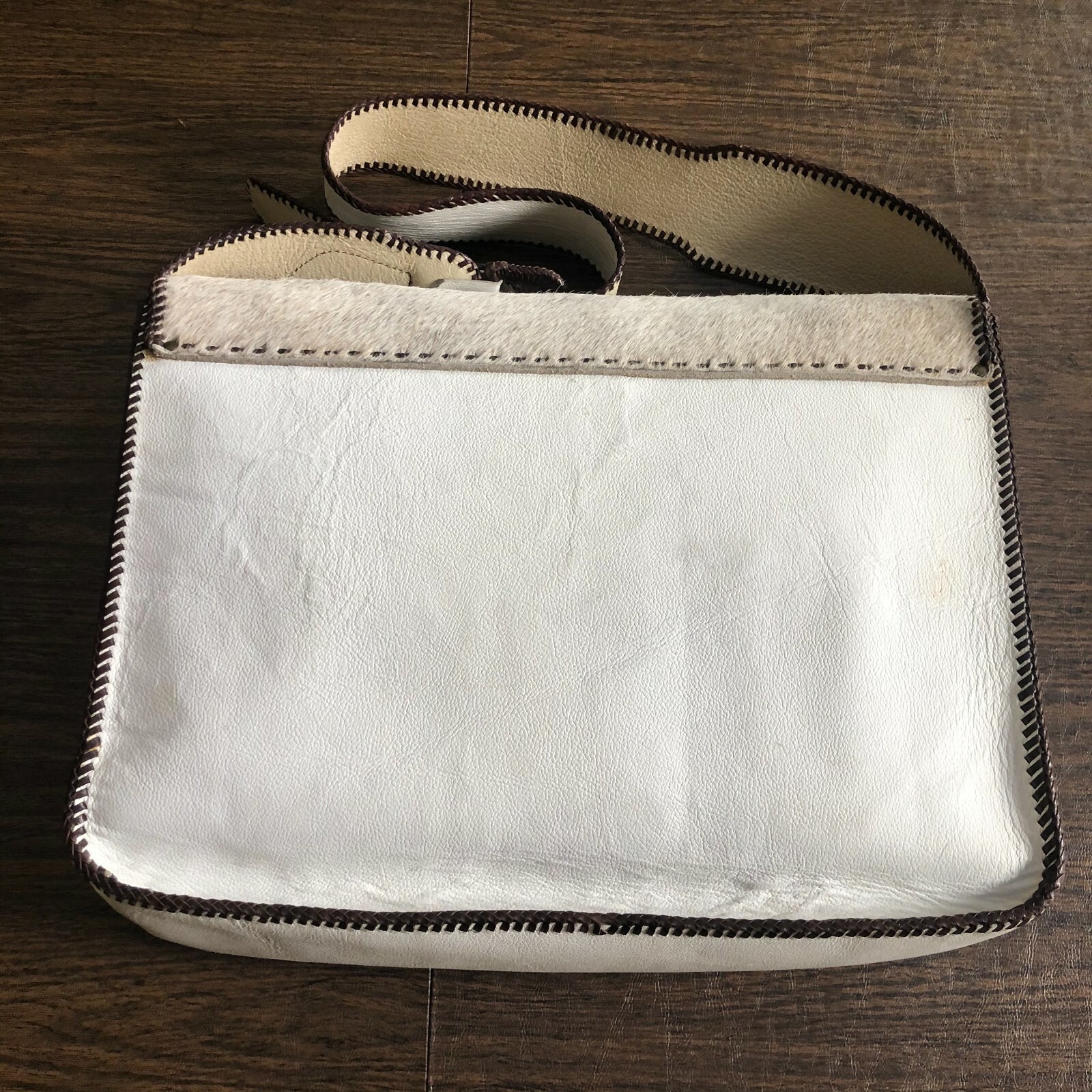 Divine Tribe by Chad Ypon Raw Hide Leather Laptop Satchel Messenger Bag RARE