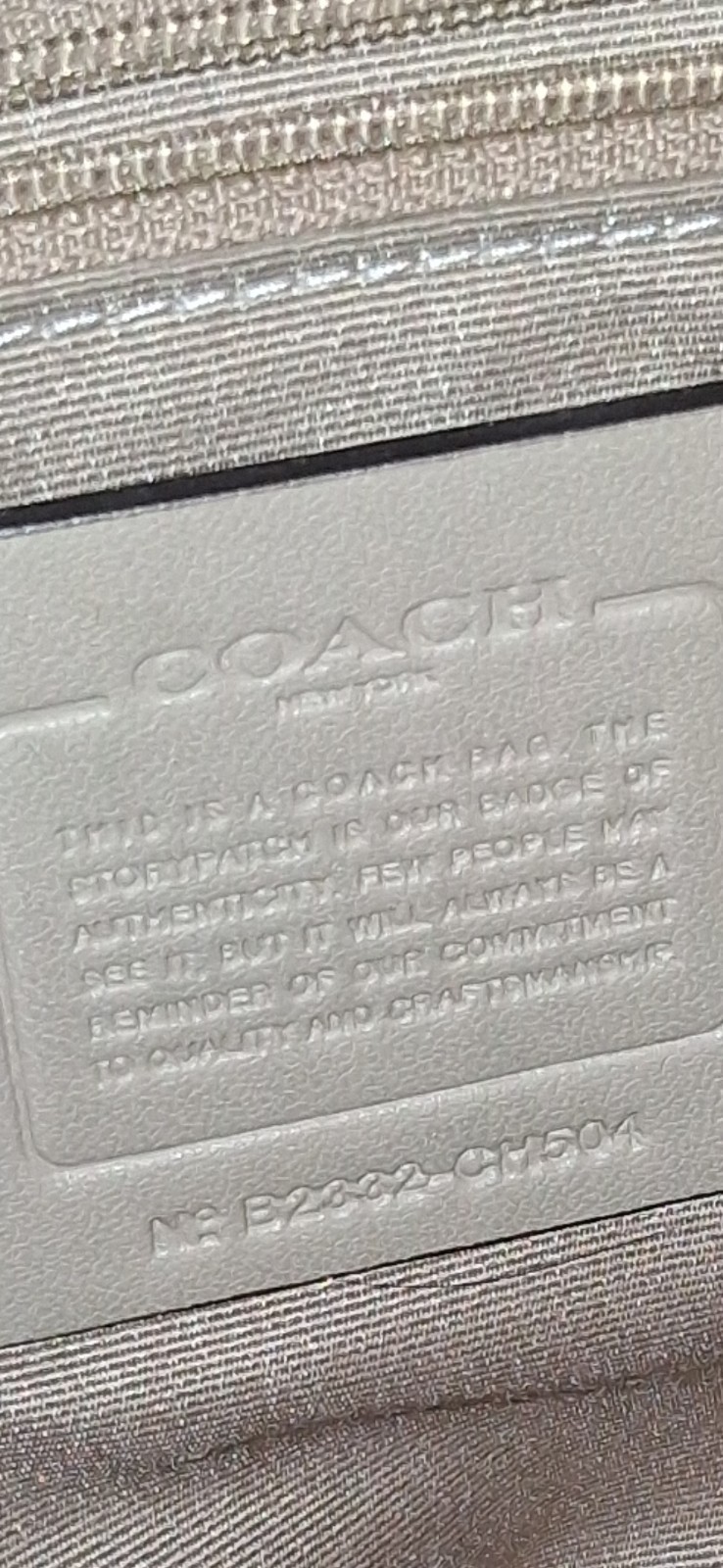 Coach CH504 Cream, Tan Canvas and Leather Signature Gallery Tote Bag Purse