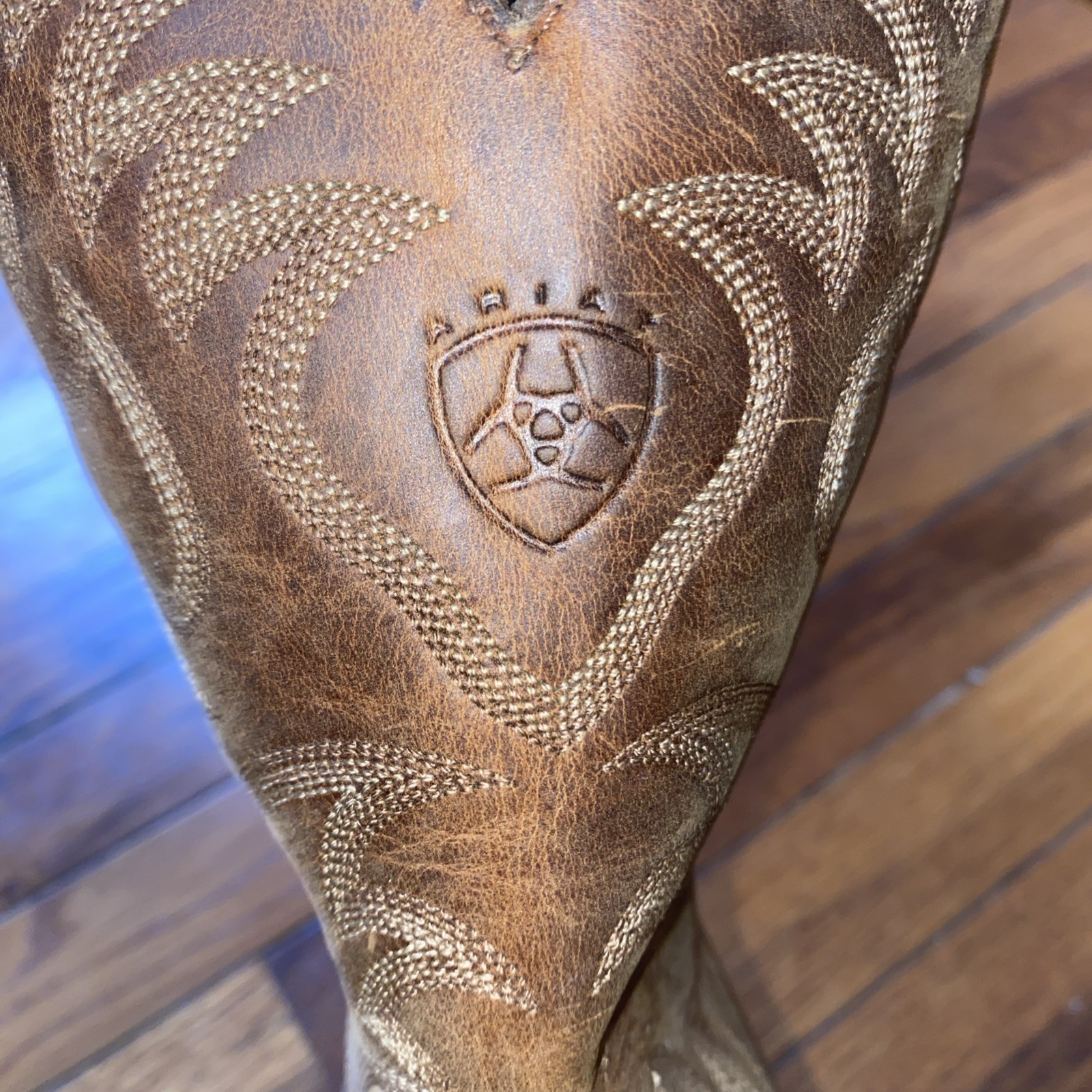ARIET Heritage 34725 Cowboy Boots Western Brown Leather Mens Size 10D