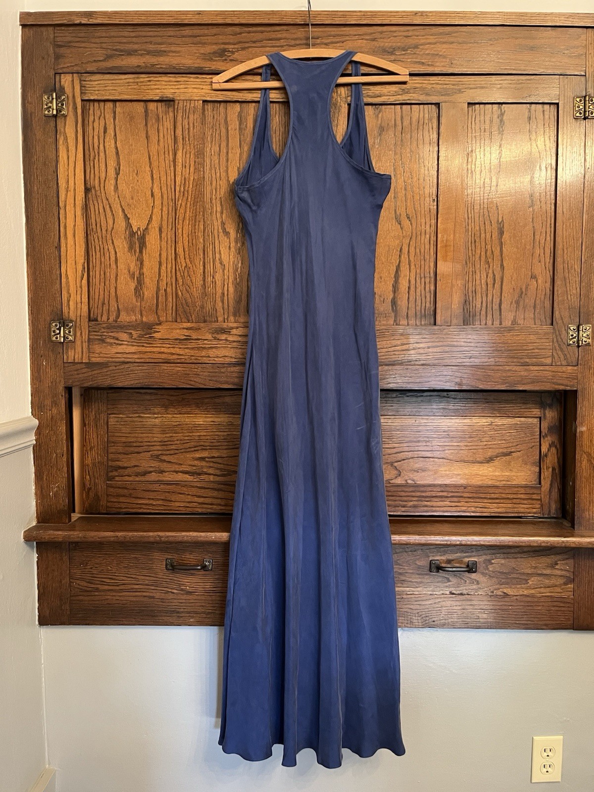 J. Crew Alicia cupro-blend racerback slip dress in Navy Blue Women’s Size 6
