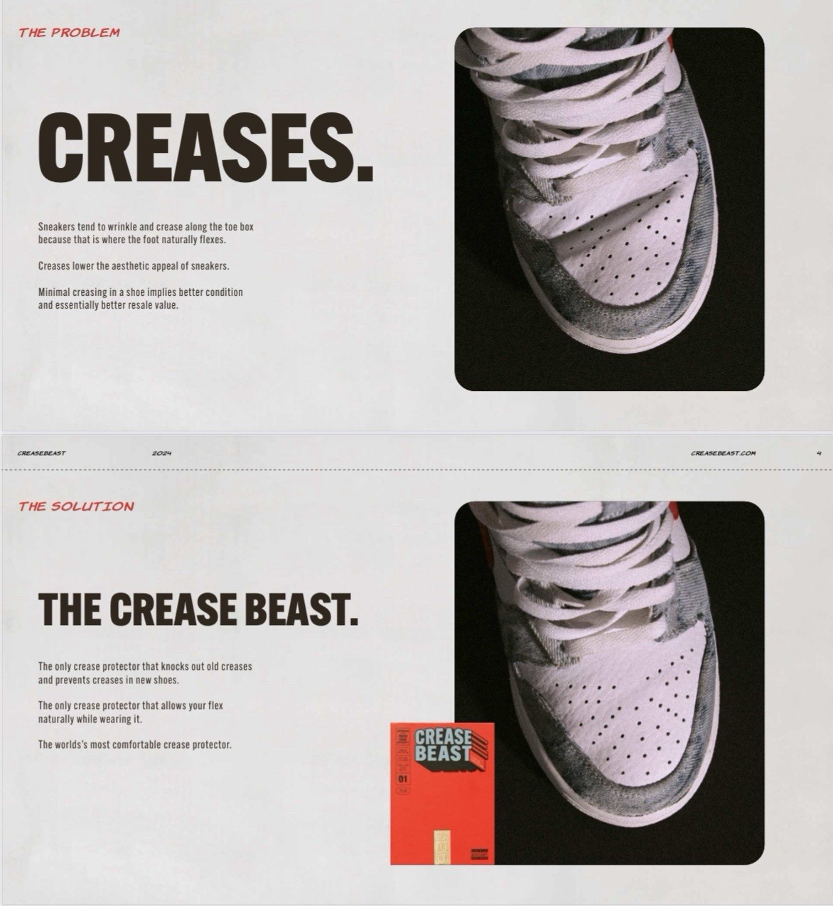 Crease Beast Starter Kit Premium Memory Foam Crease Protectors (Small/Medium)